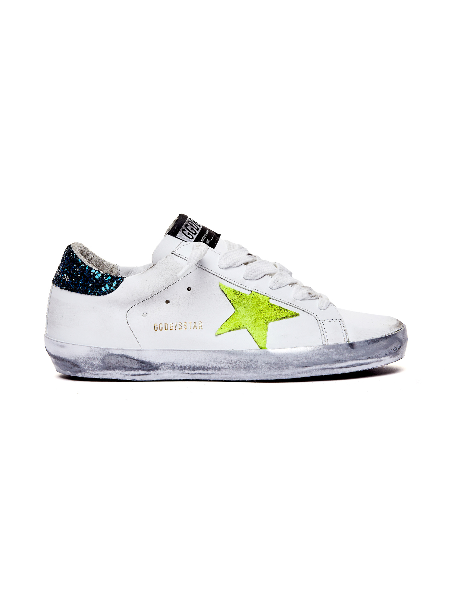 Golden Goose Кожаные кеды Superstar с блестками