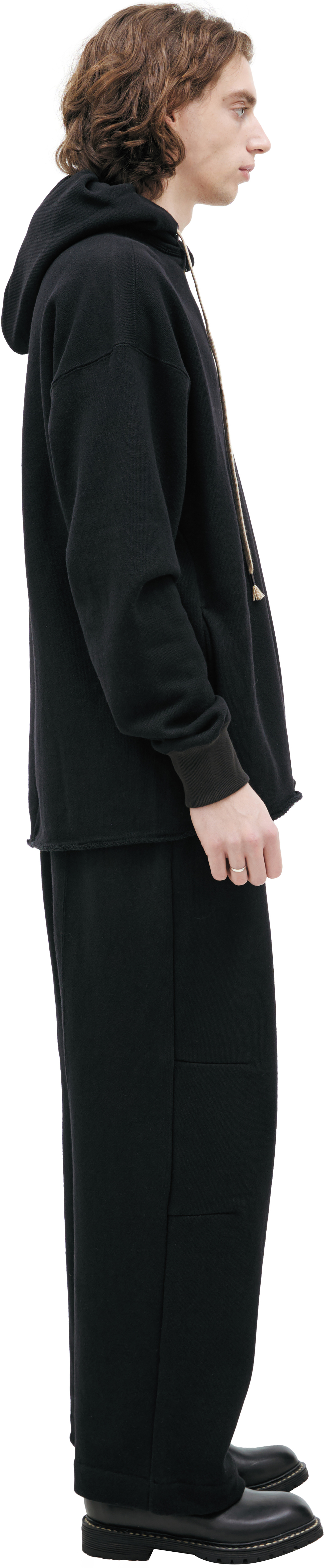 The Viridi-Anne Черное худи из шерсти