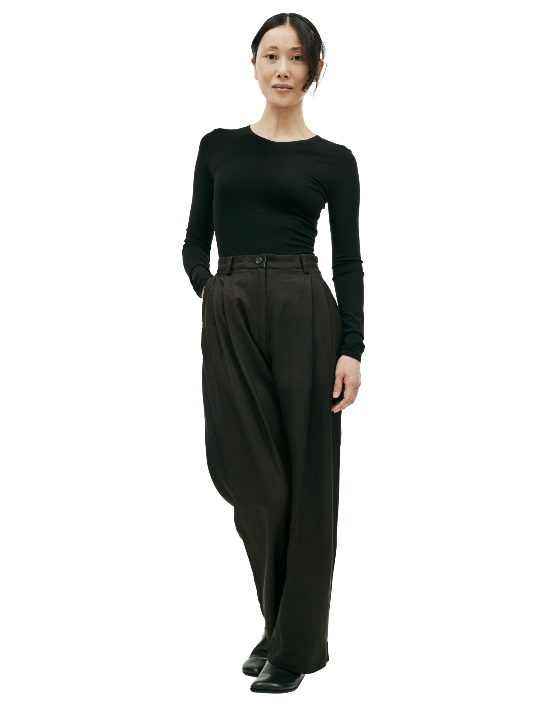 Ziggy Chen Широкие брюки с защипами