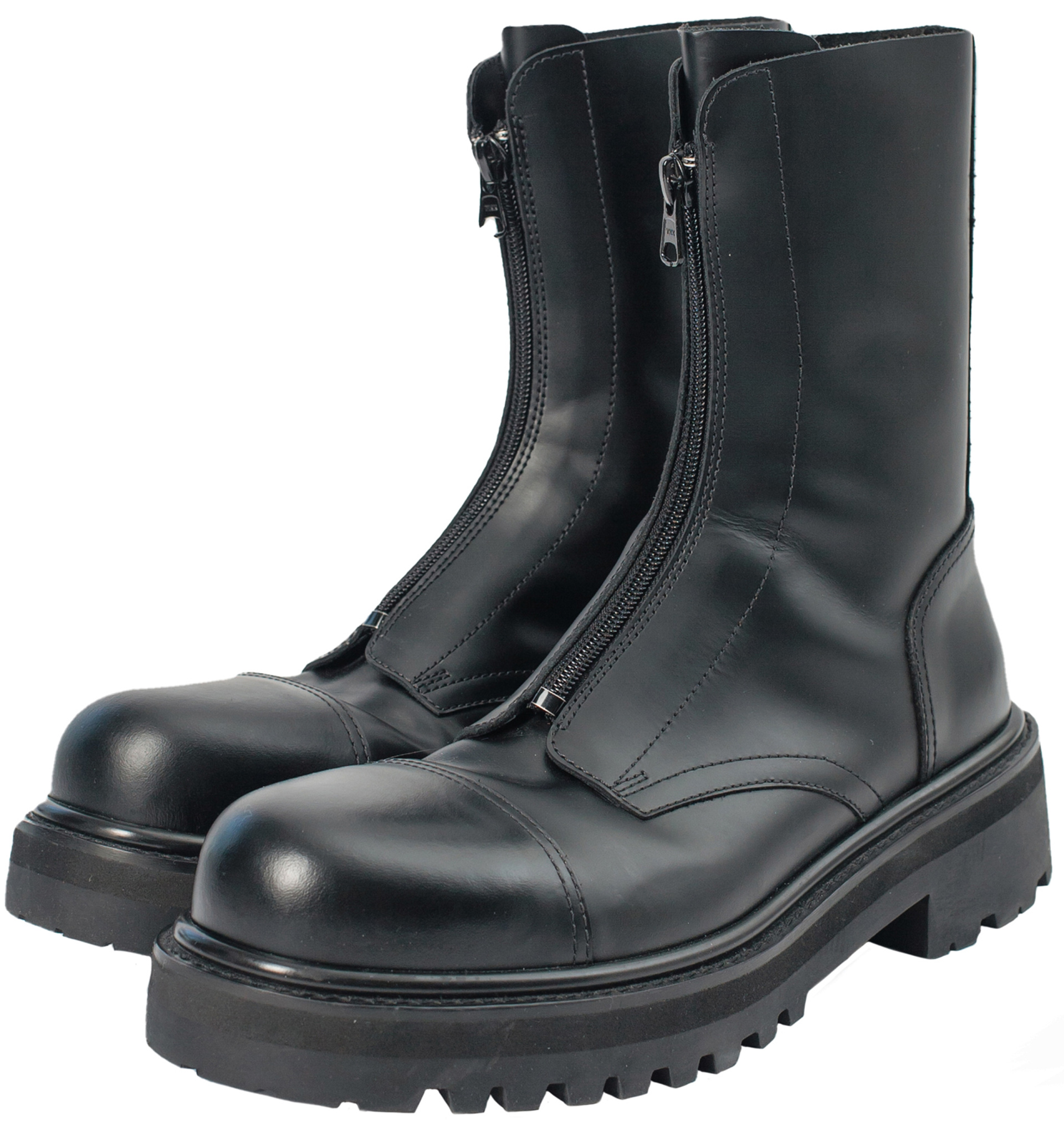 VETEMENTS Кожаные ботинки на молнии