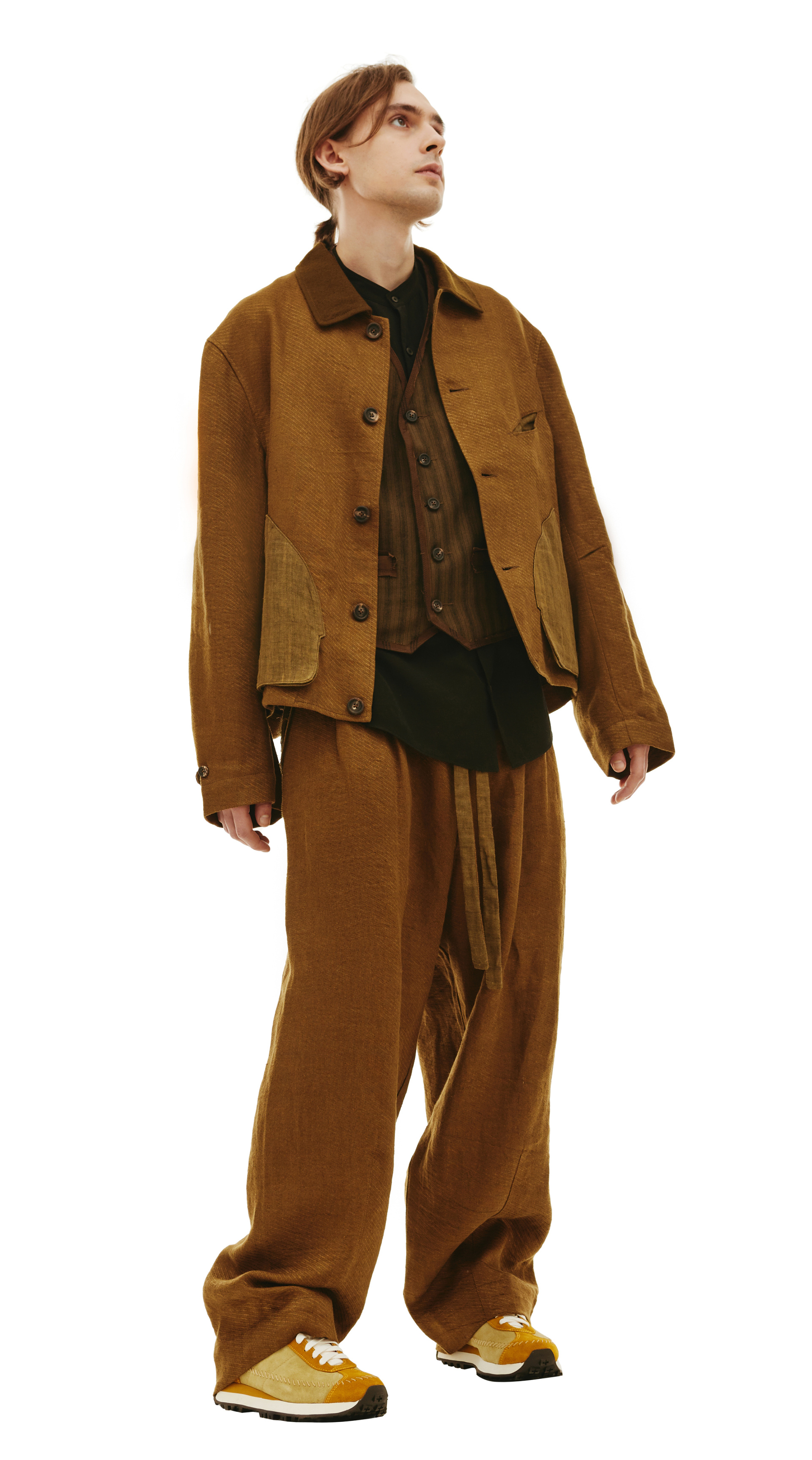 Ziggy Chen Льняная куртка с накладными карманами