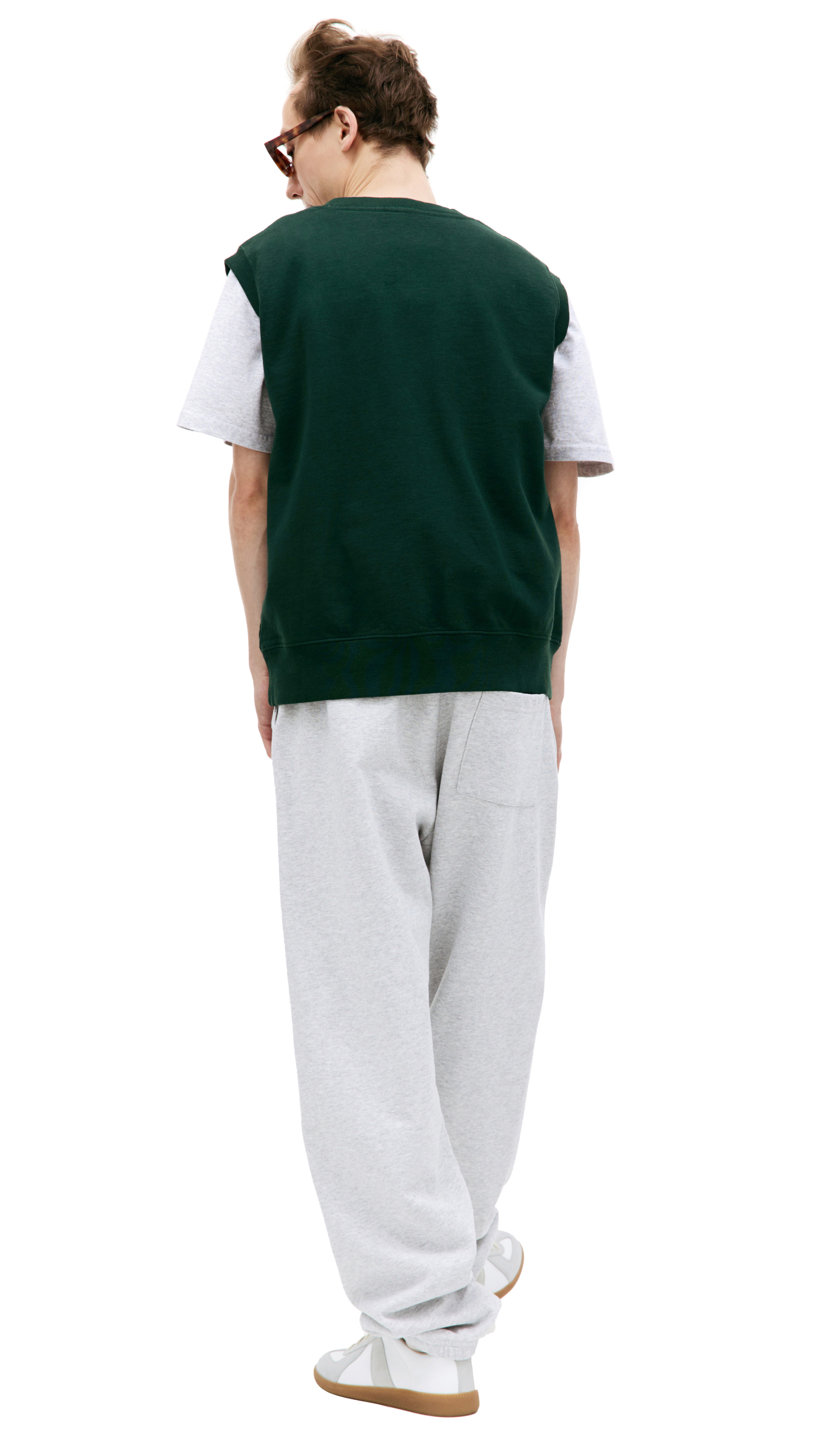 SPORTY & RICH Жилет с V-вырезом и вышивкой логотипа