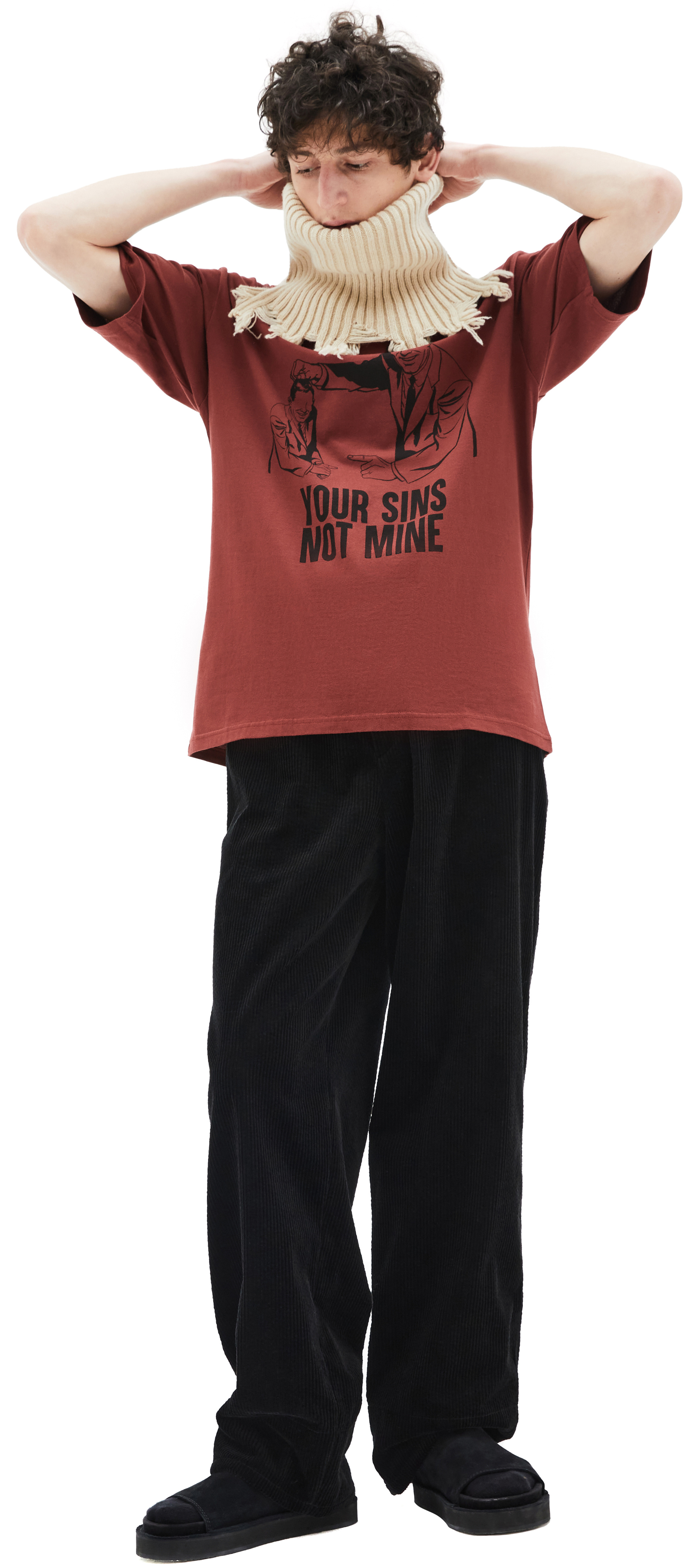 Undercover Бордовая Футболка c принтом