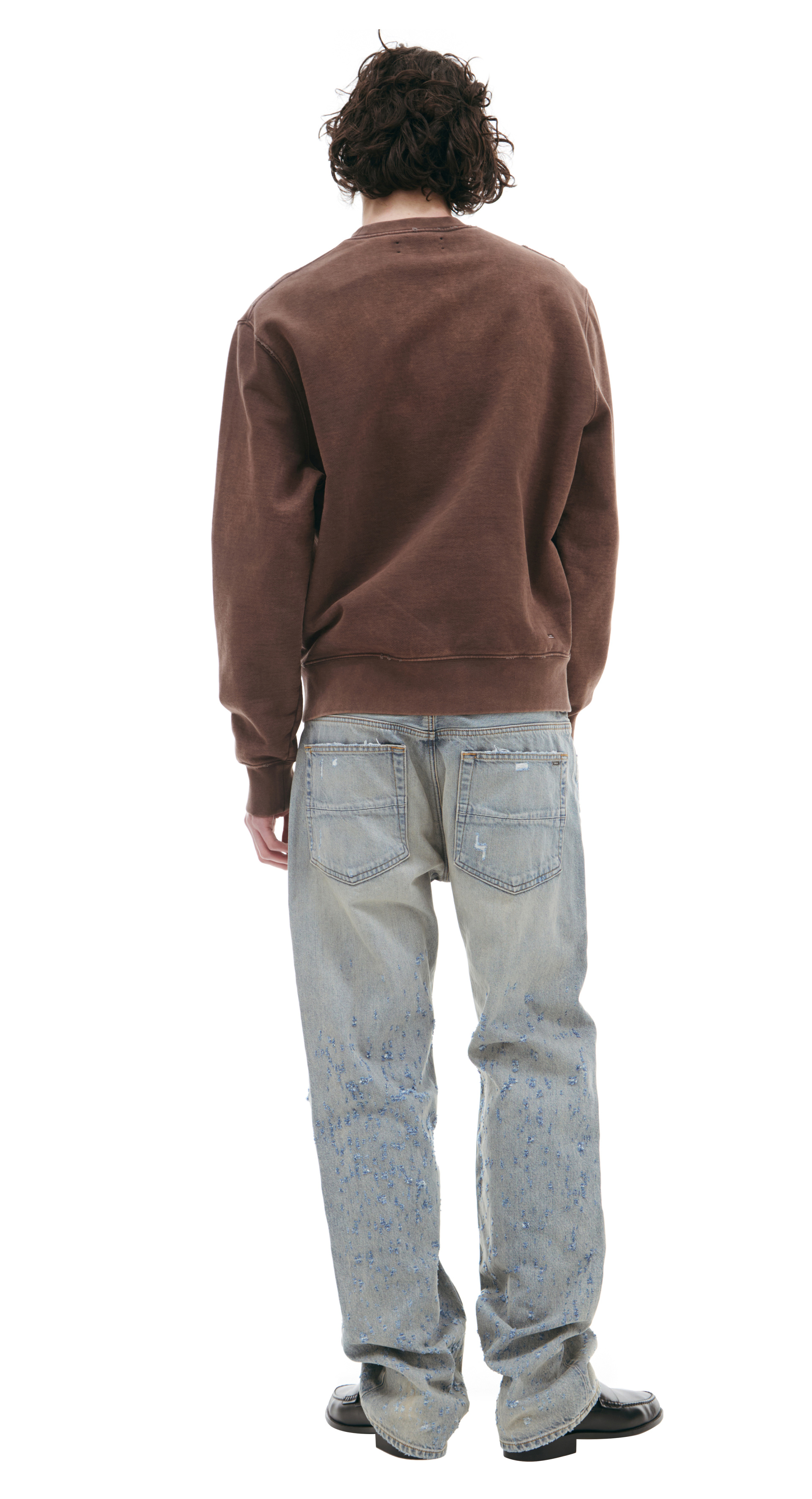 AMIRI Коричневый свитшот с принтом