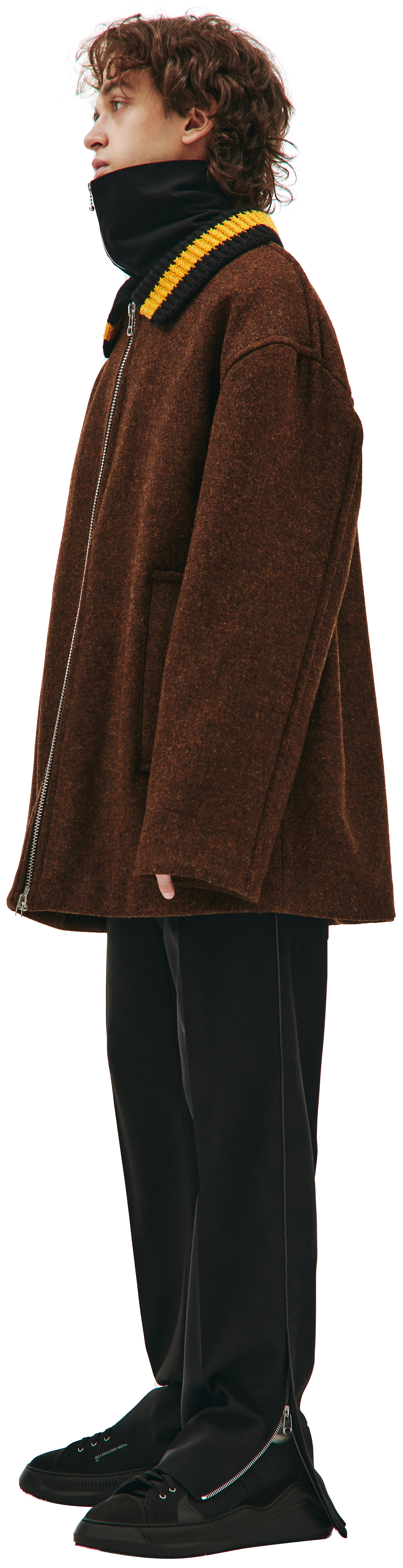 OAMC Куртка из шерсти с вязаным воротником