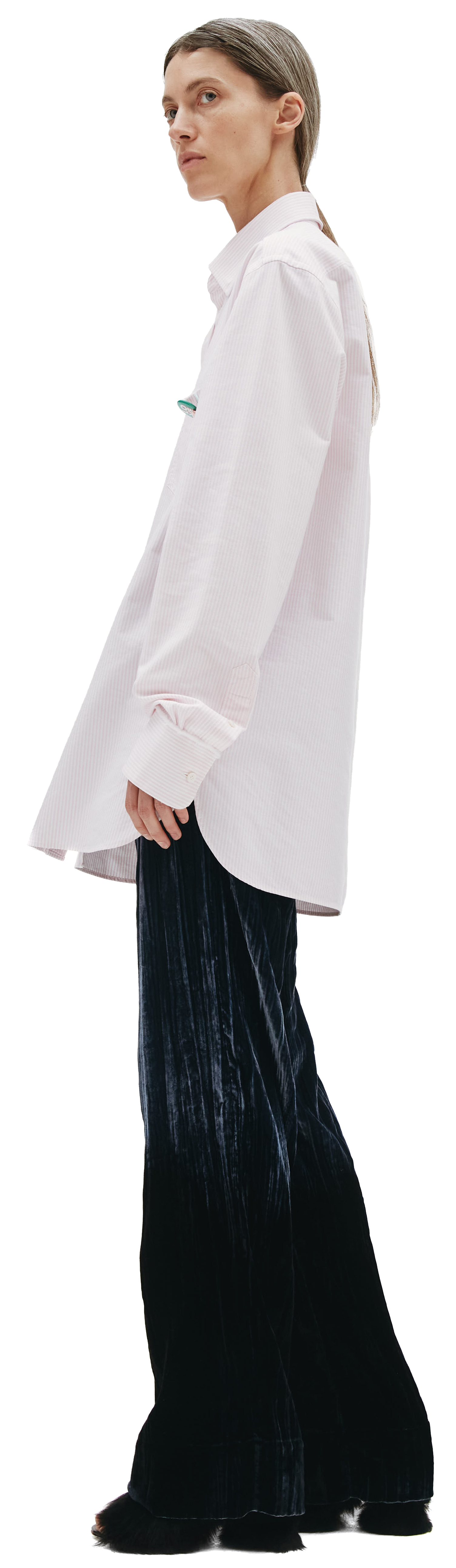 Golden Goose Рубашка в полоску со значками