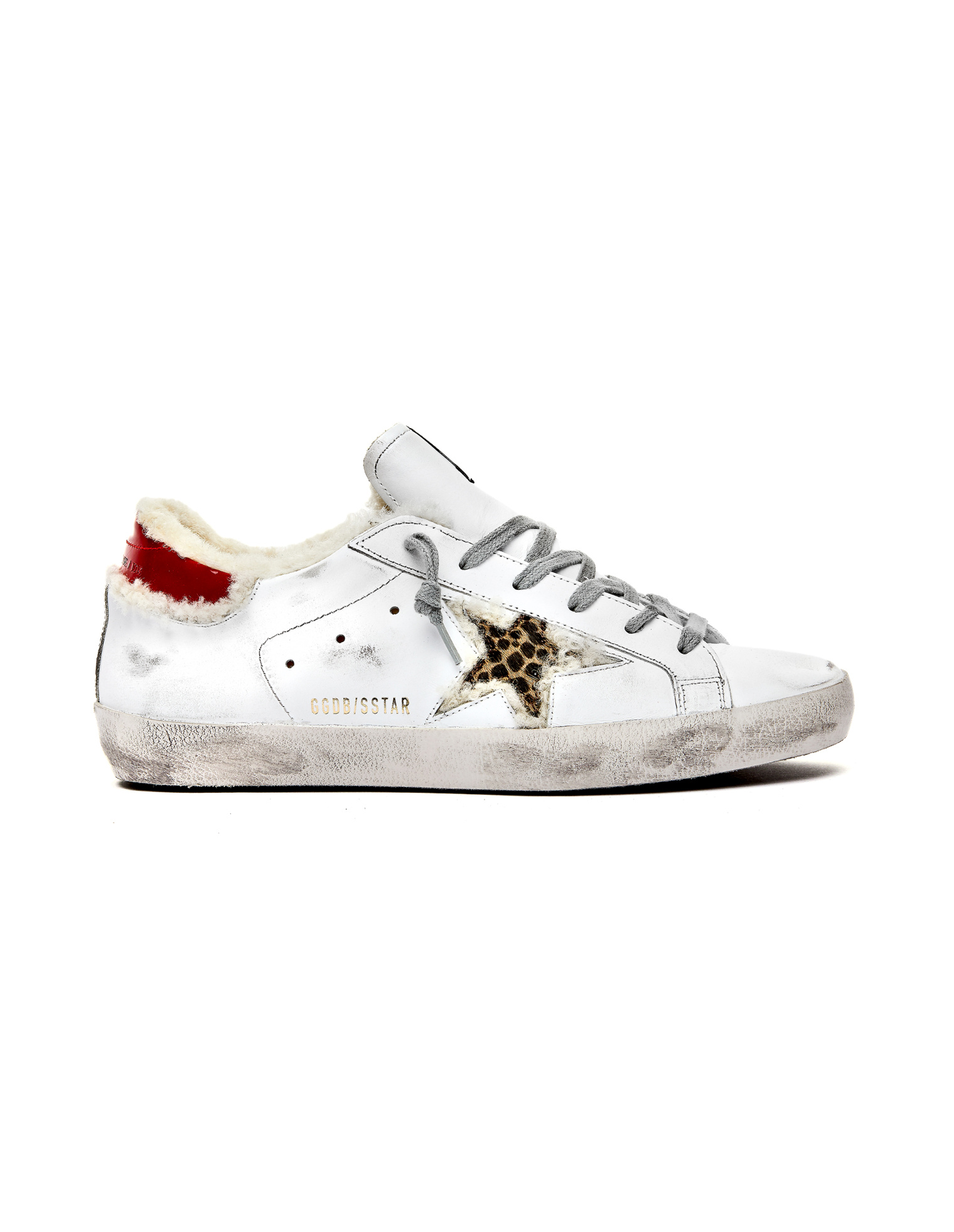 Golden Goose Кеды Superstar из потертой кожи с овчиной