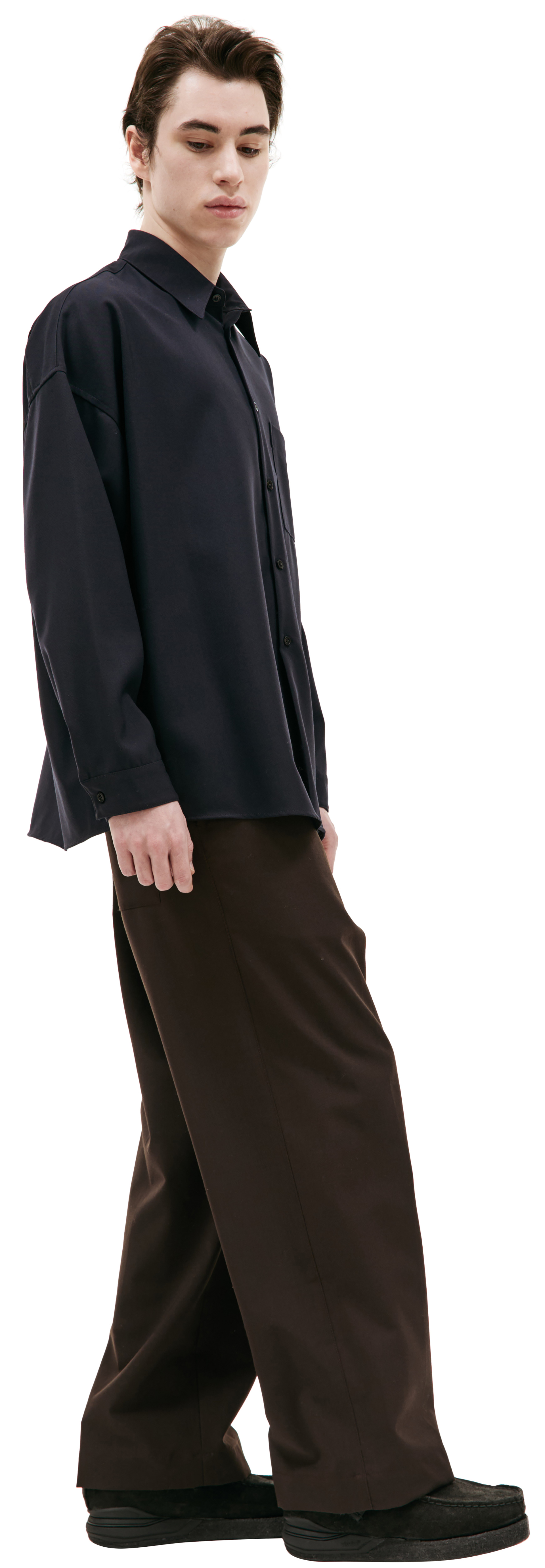 Marni Шерстяная рубашка с накладными карманами