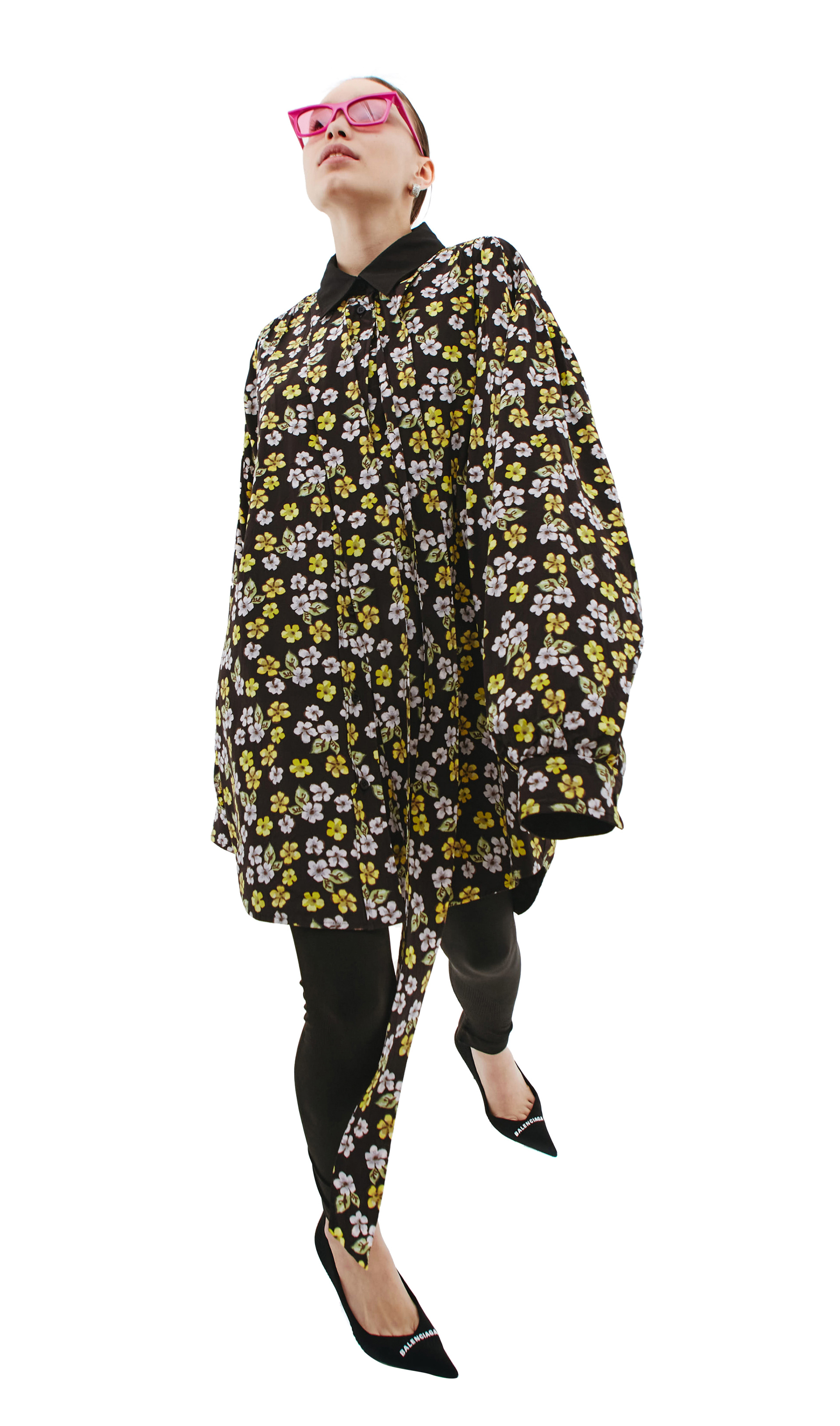 Balenciaga Блузка с цветочным принтом