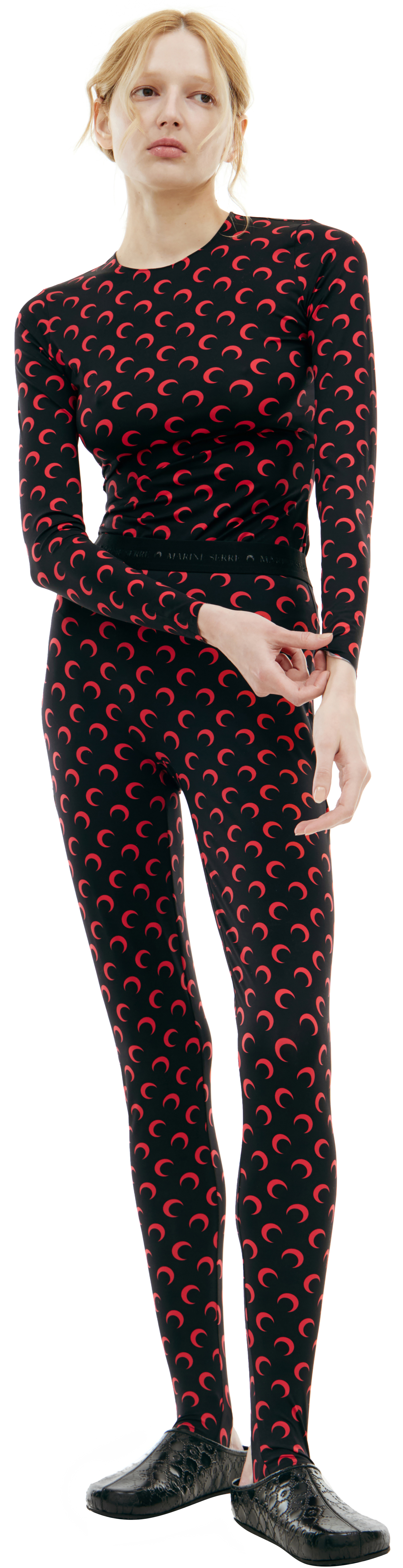 MARINE SERRE Леггинсы с монопринтом