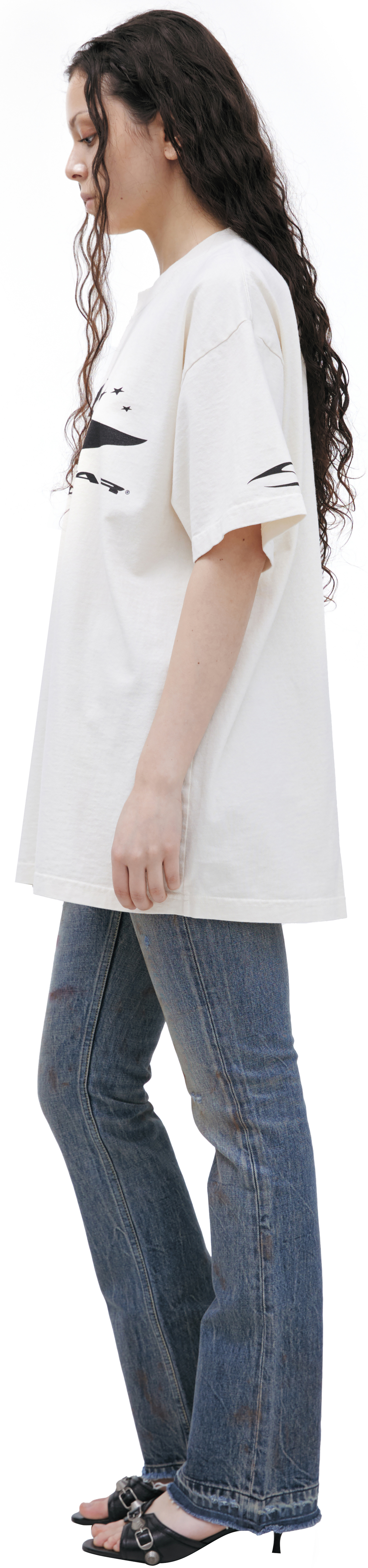 Hellstar Белая футболка с логотипом