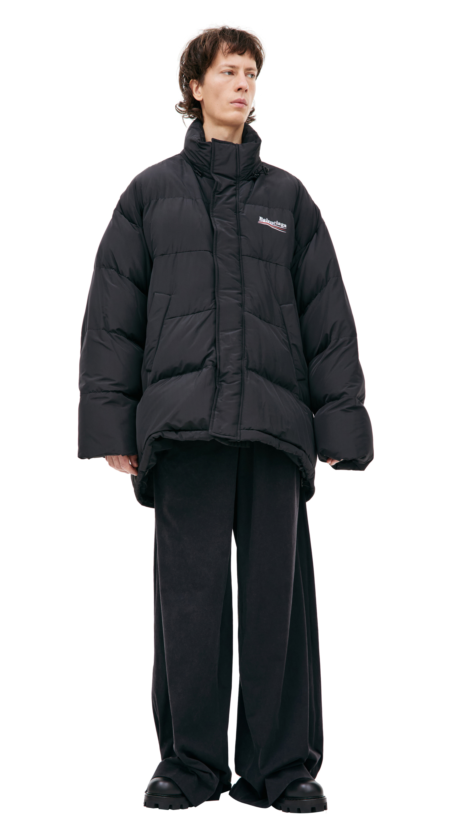 Balenciaga Оверсайз пуховик с логотипом