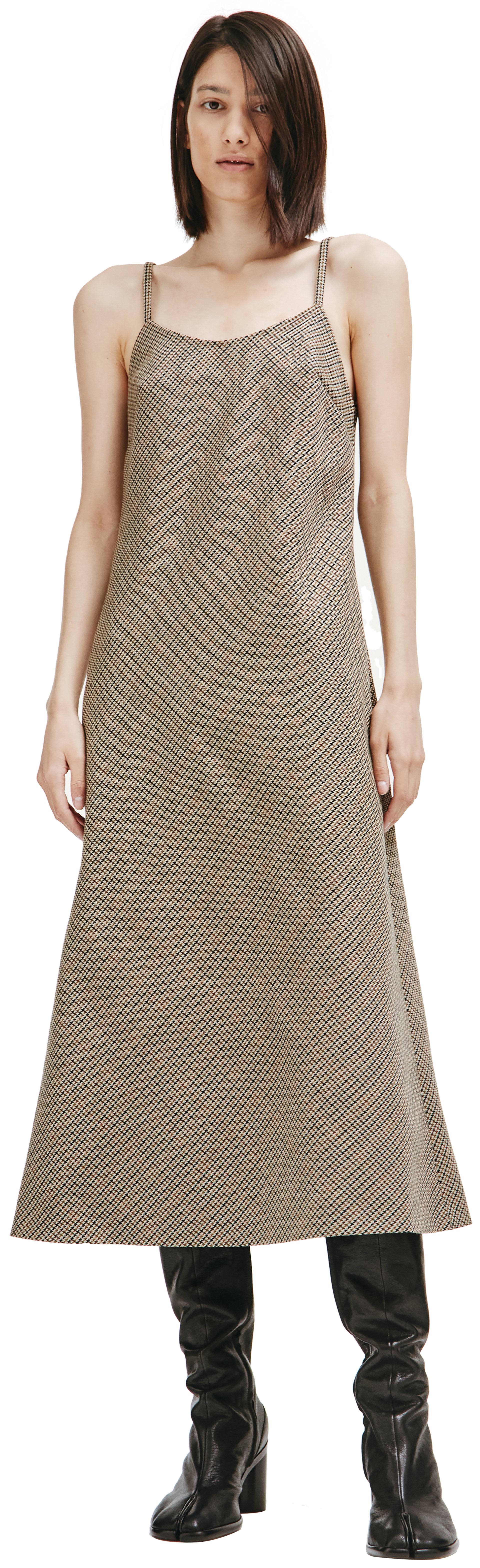 Maison Margiela Шерстяное платье на бретелях