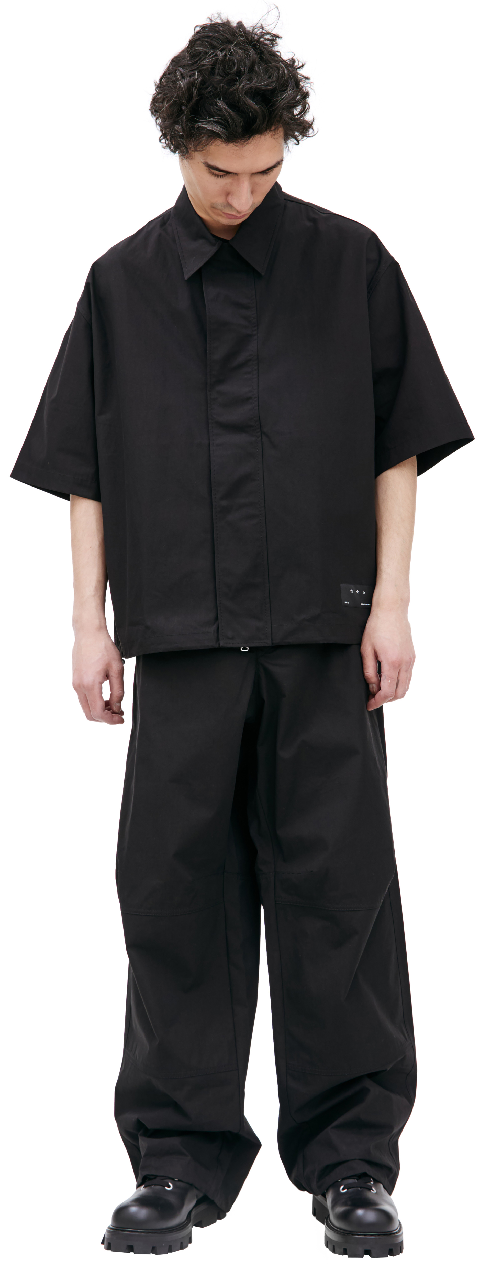 OAMC Черная рубашка с коротким рукавом