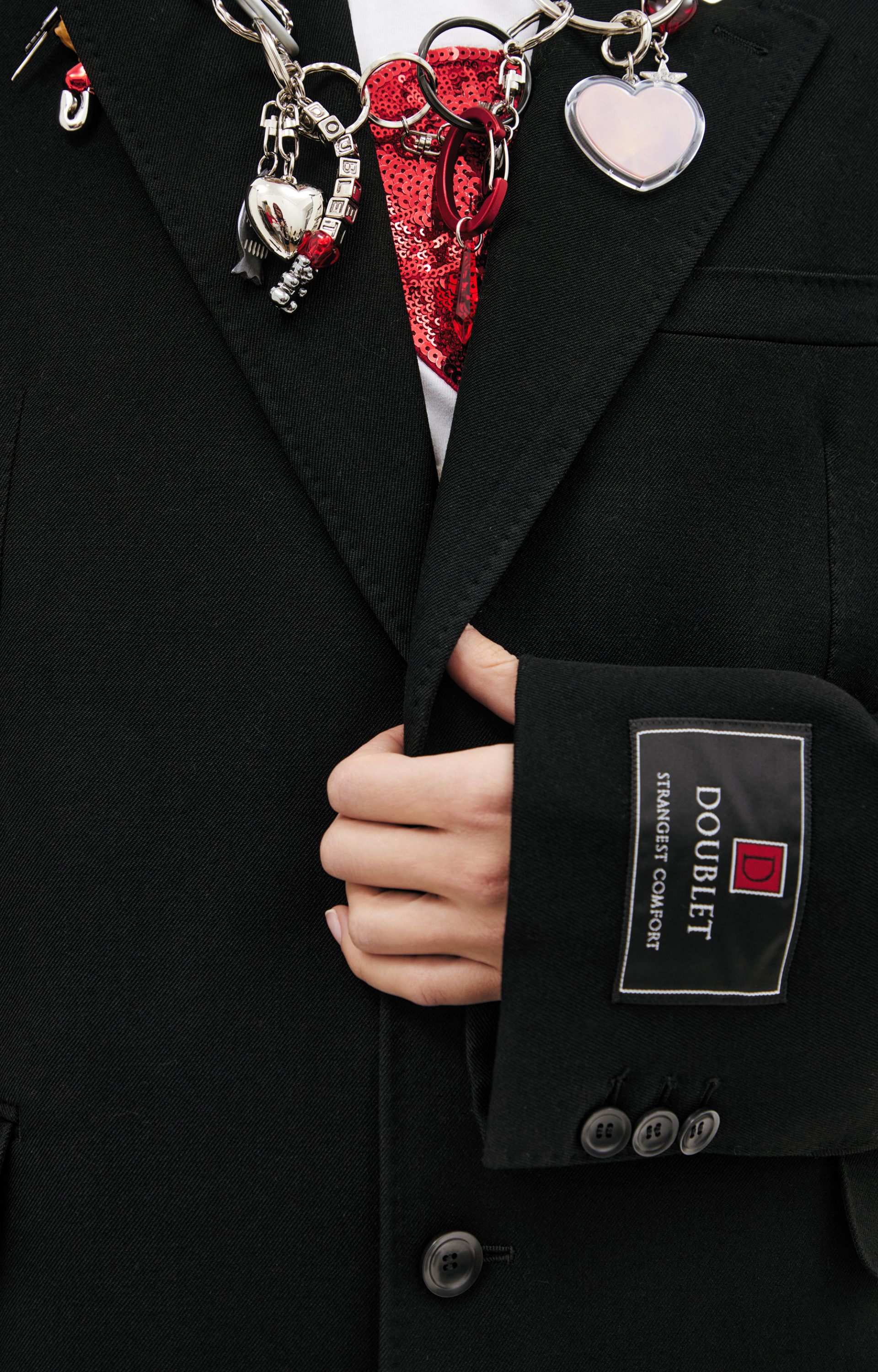 Doublet Однобортный пиджак из шерсти