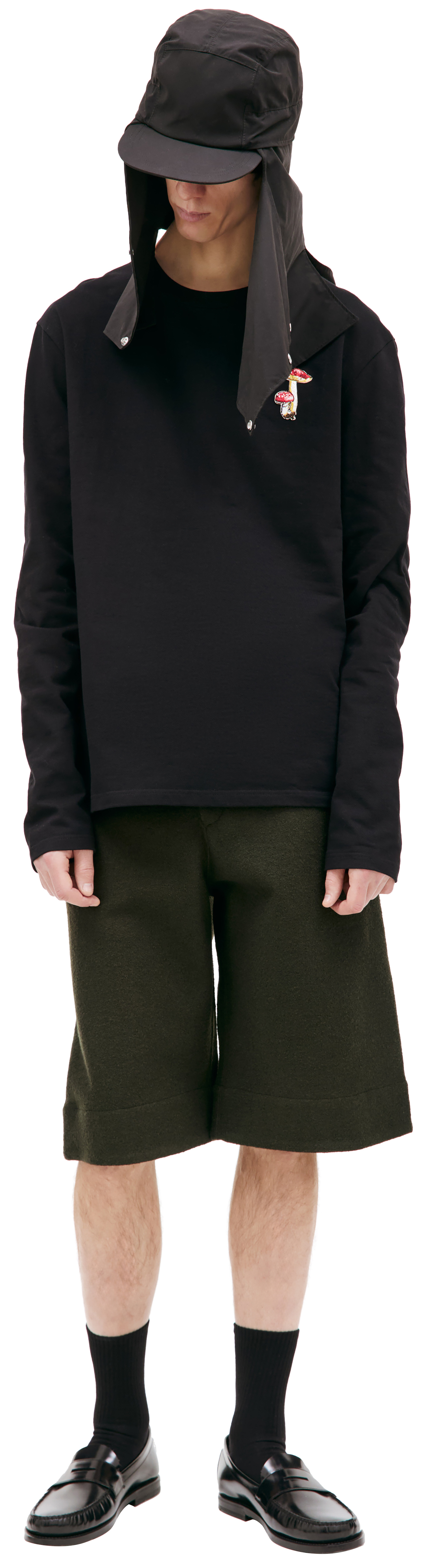 Jil Sander Хлопковый лонгслив с вышивкой
