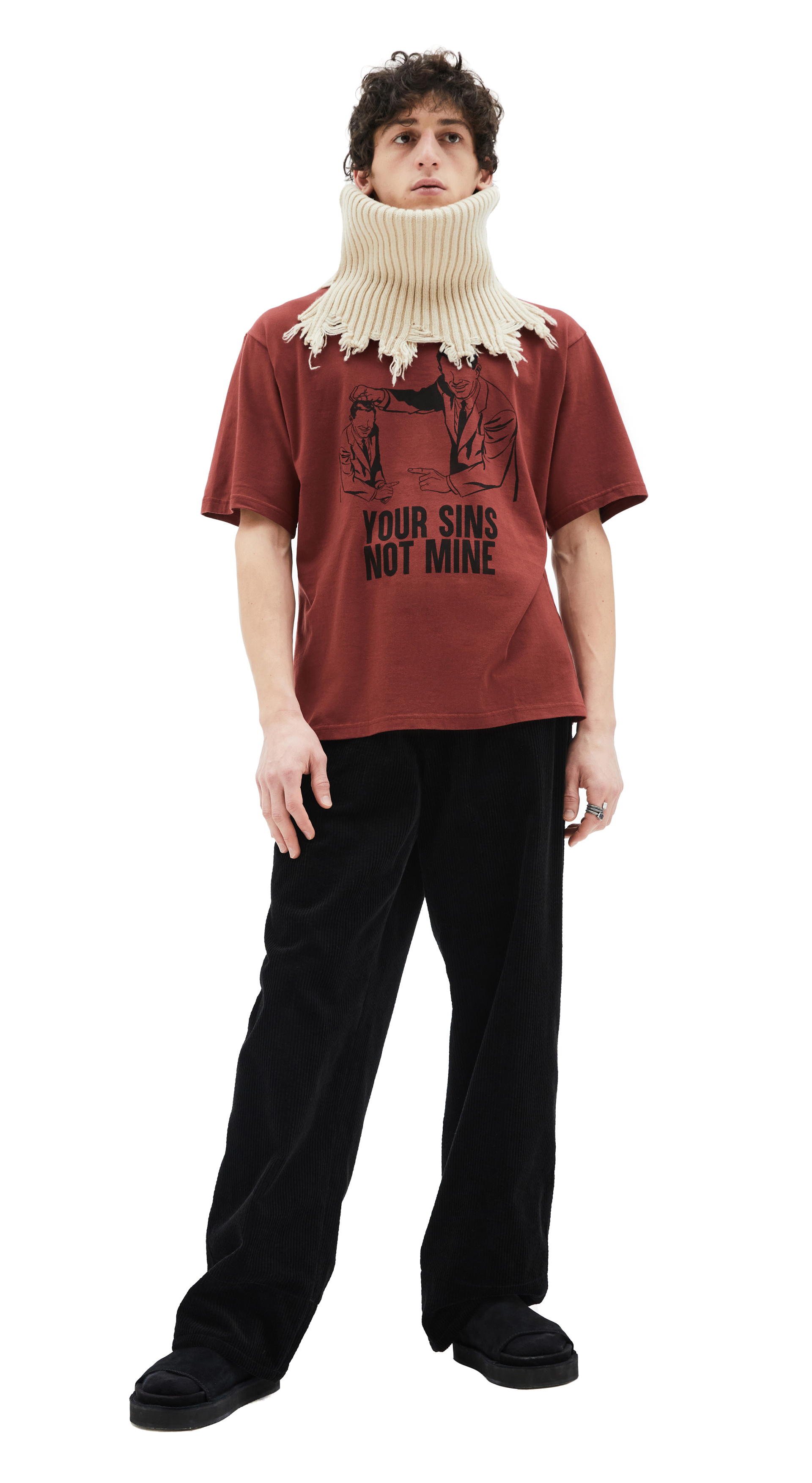 Undercover Бордовая Футболка c принтом