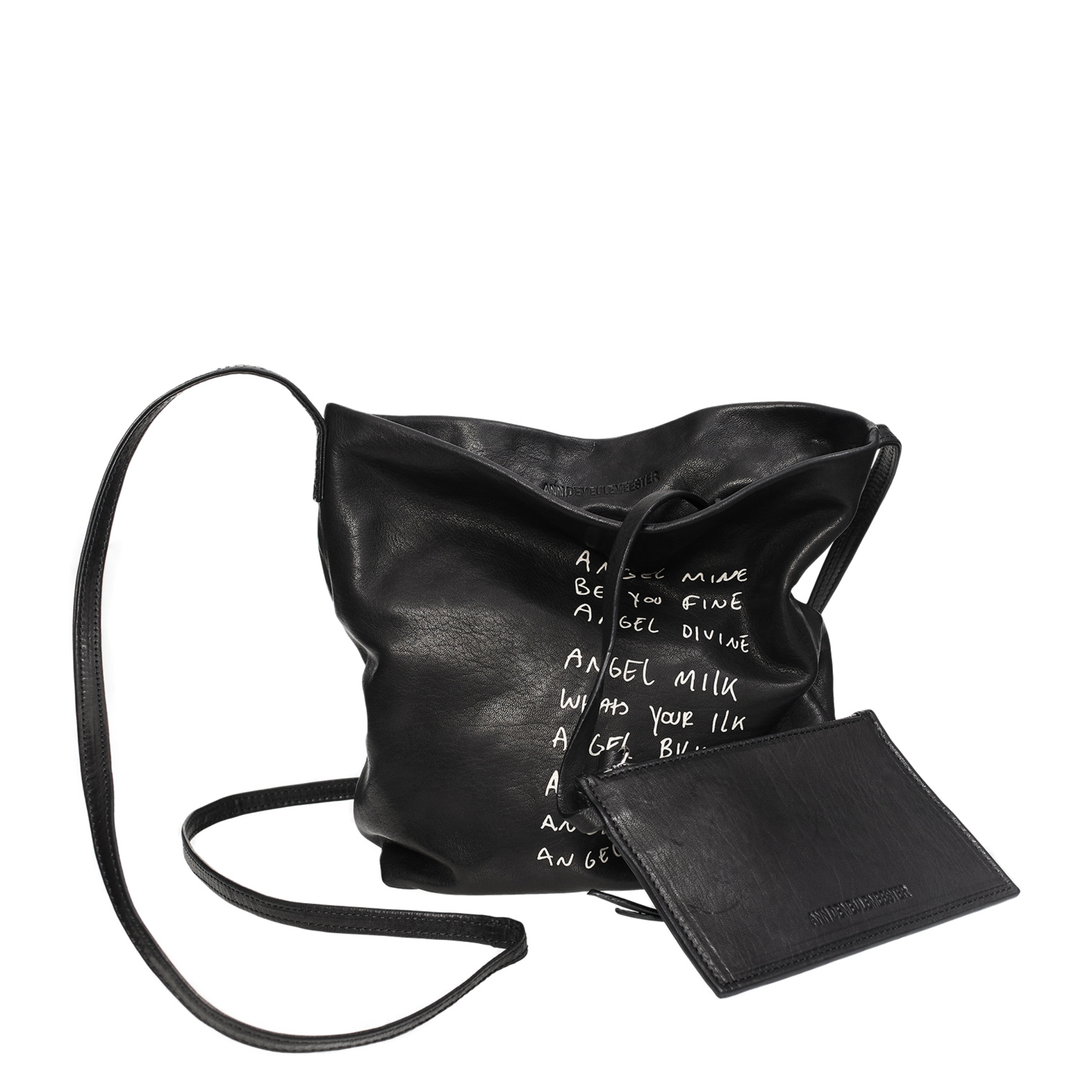 Ann Demeulemeester Черная сумка из кожи