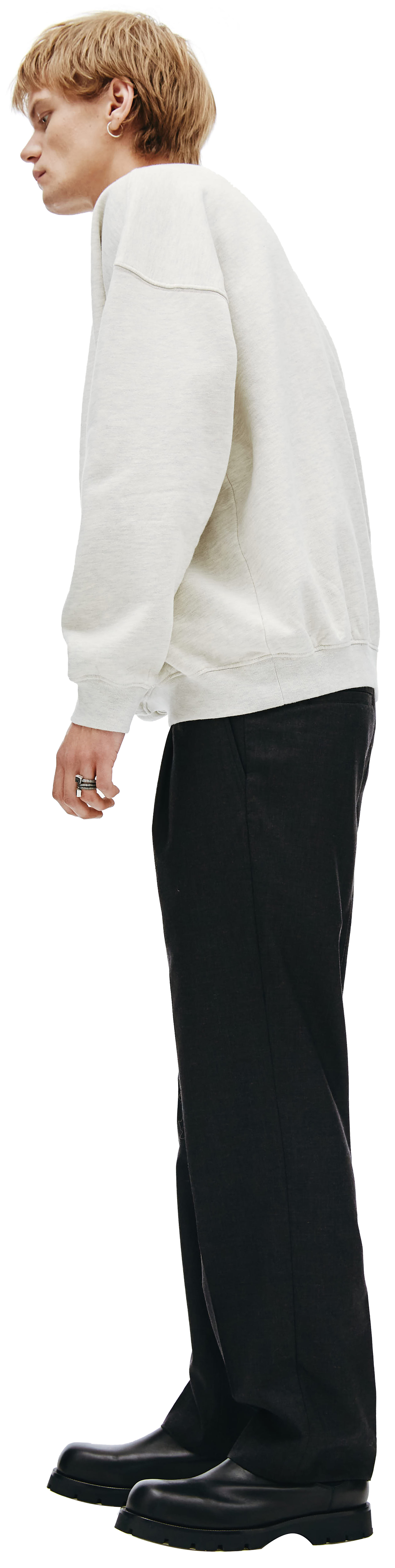 Fear of God Светло-серый свитшот с принтом