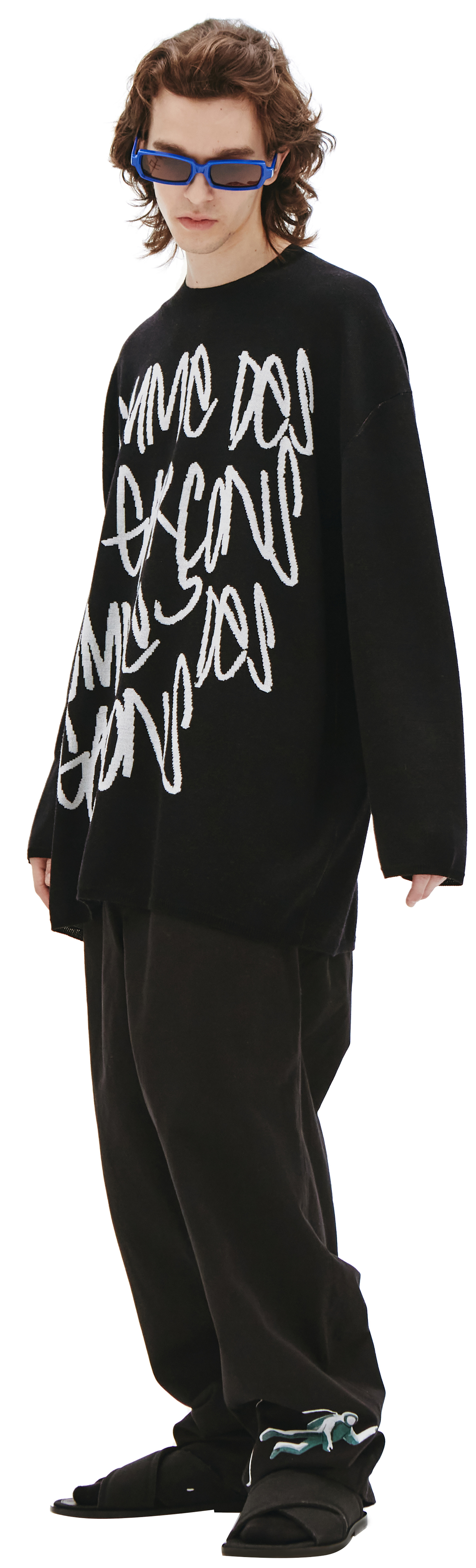 Comme des Garcons Шерстяной свитер с контрастным логотипом