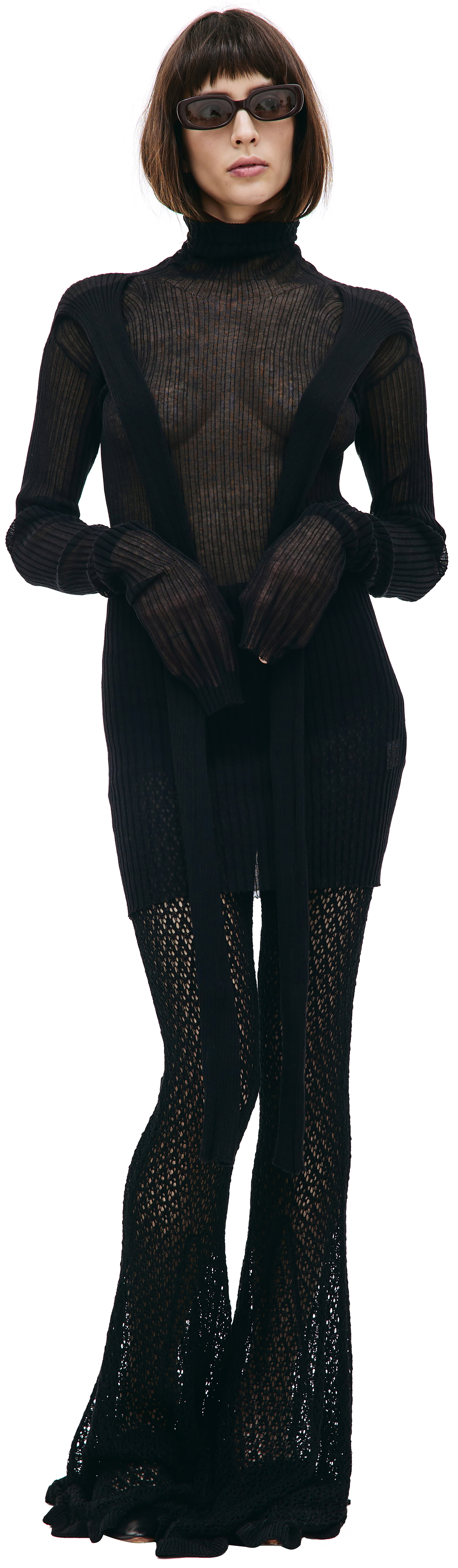 QUIRA Прозрачный топ с вырезом на спине