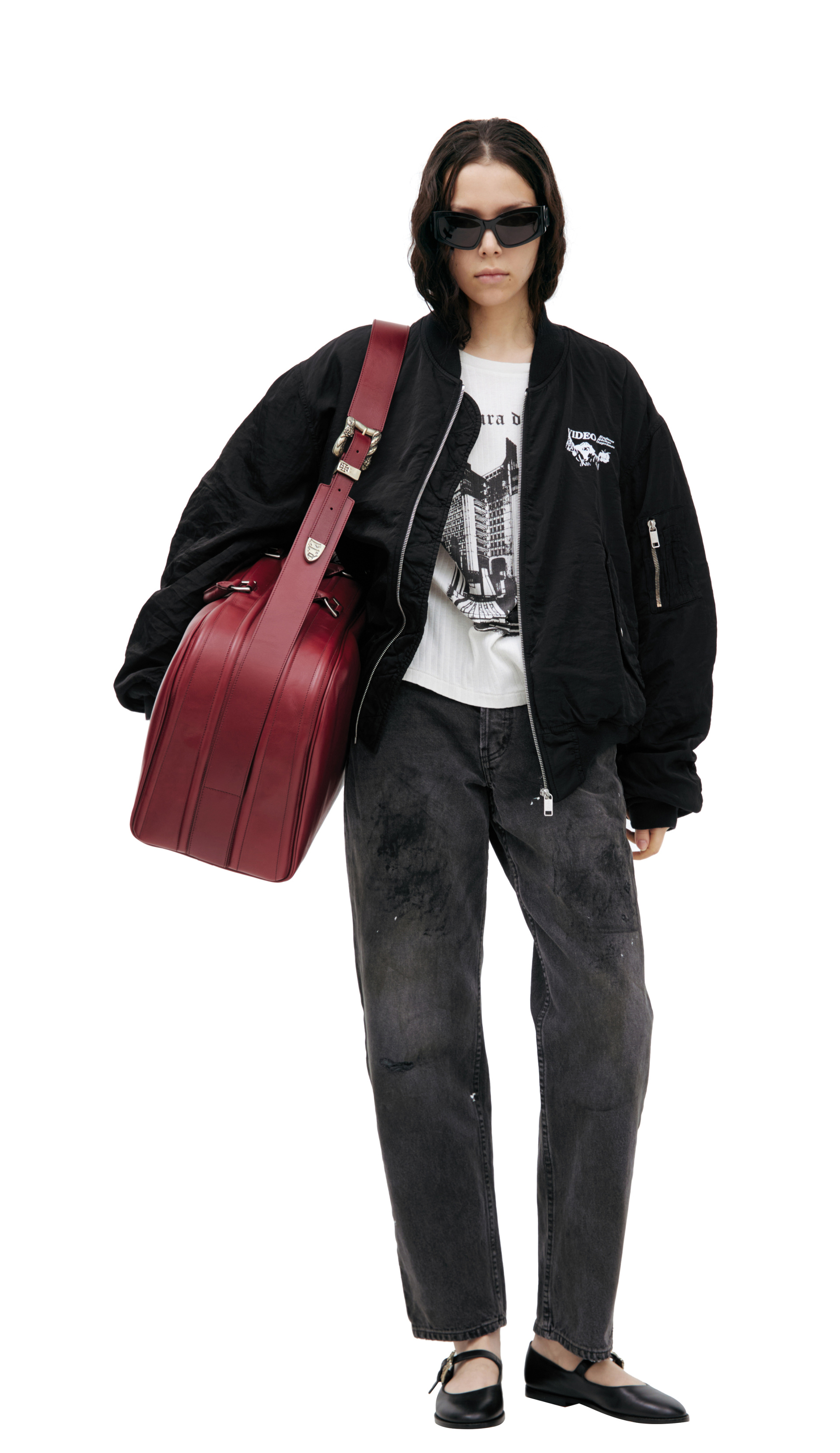 Enfants Riches Déprimés Черный бомбер на молнии