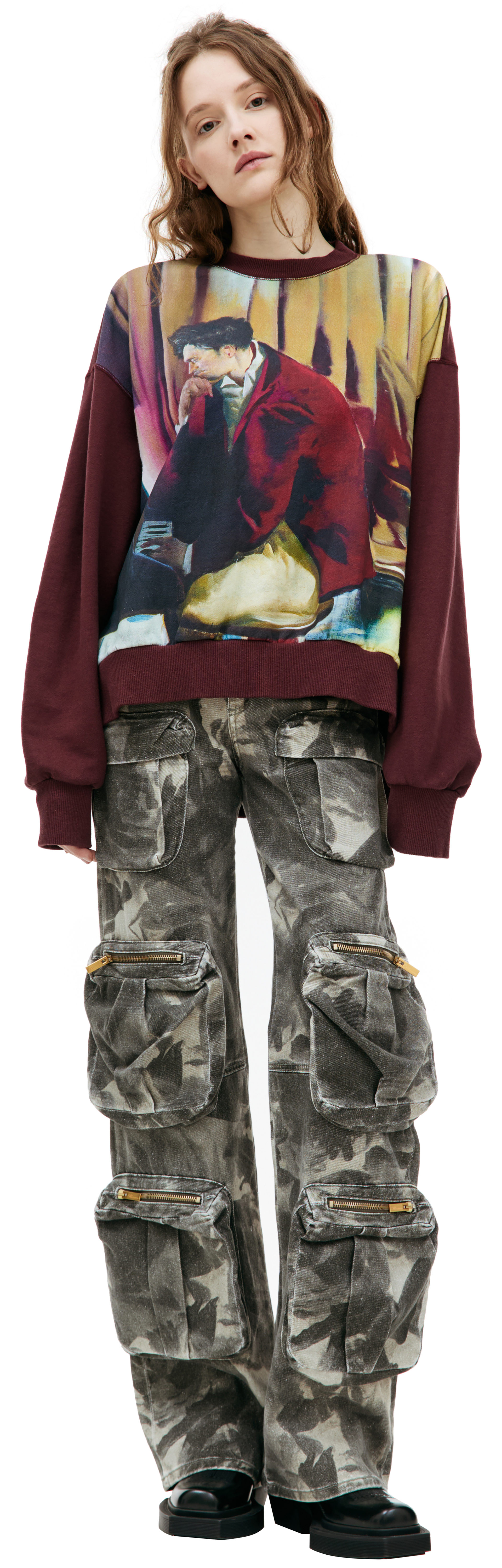 Undercover Асимметричный свитшот с принтом