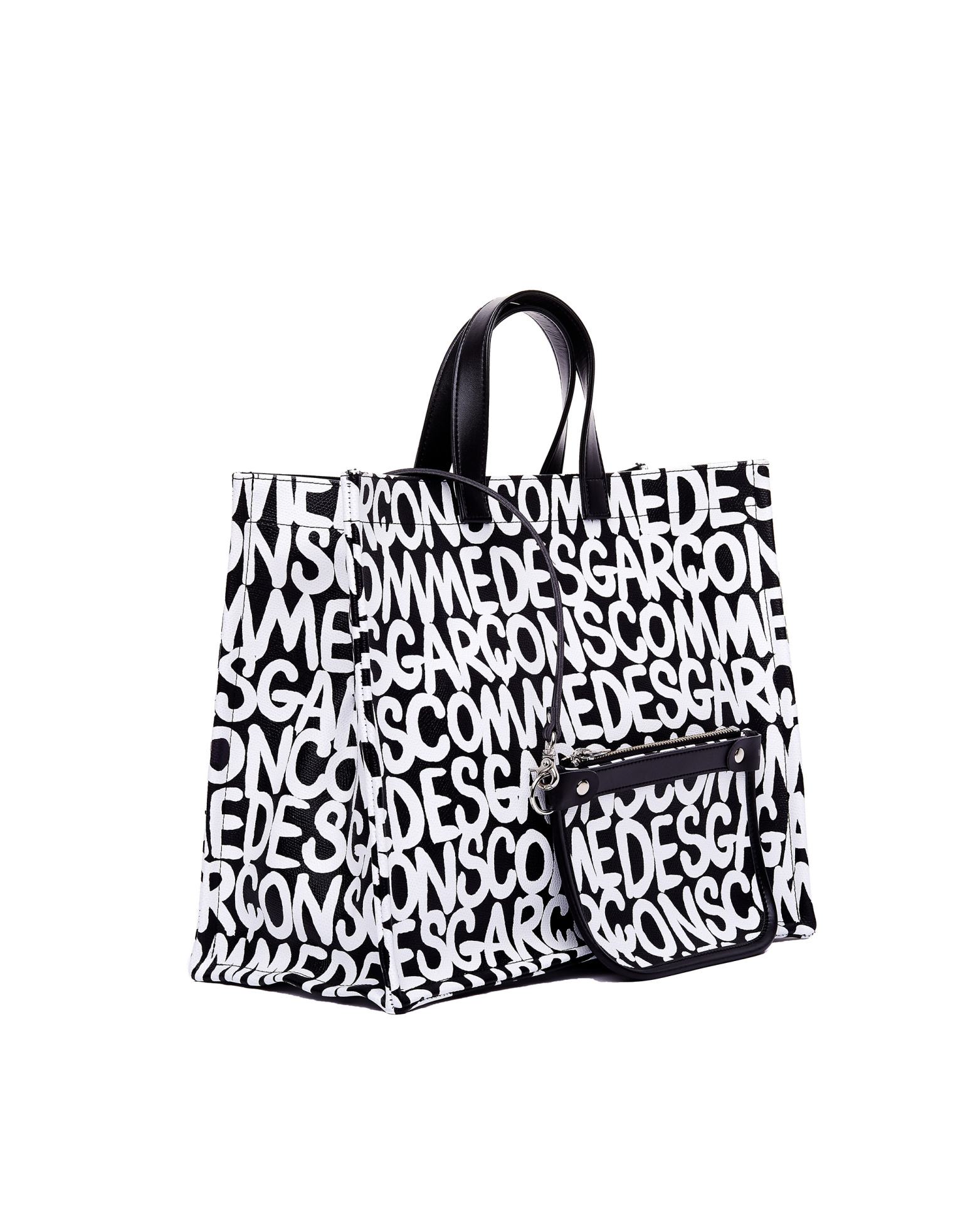 Comme des Garcons Кожаная сумка-тоут с логотипами