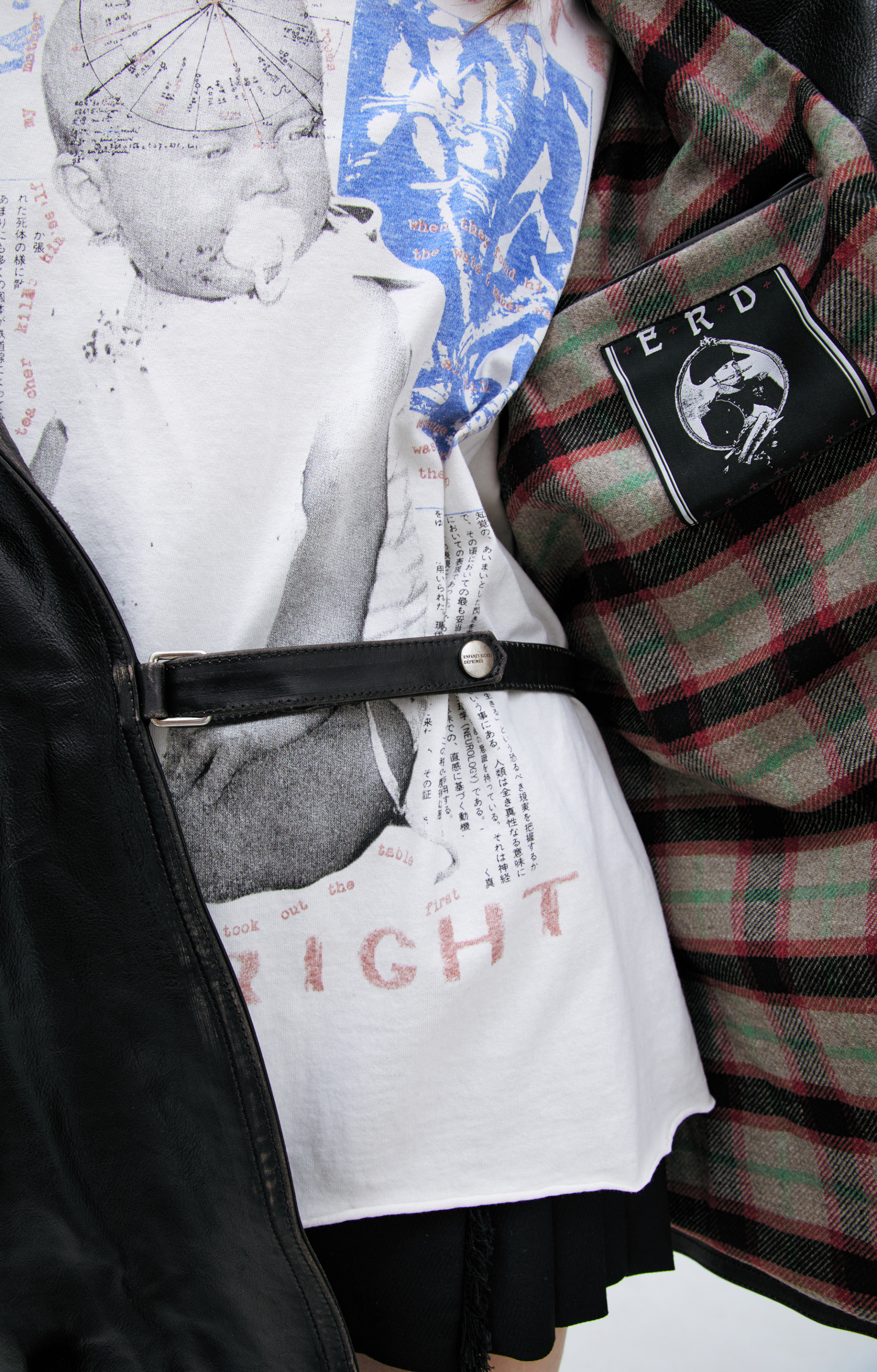 Enfants Riches Déprimés Двубортная куртка из кожи