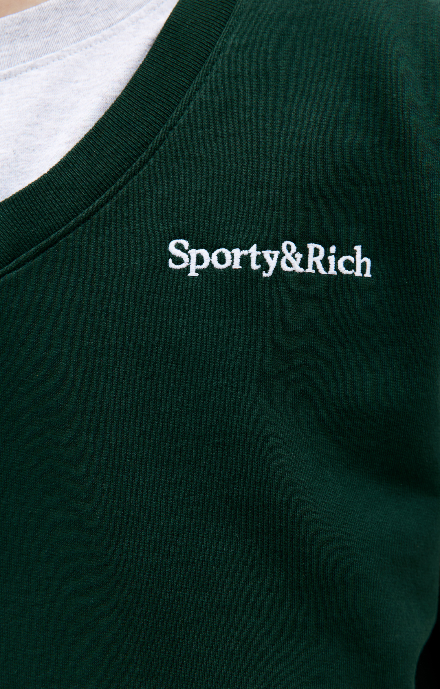 SPORTY & RICH Жилет с V-вырезом и вышивкой логотипа