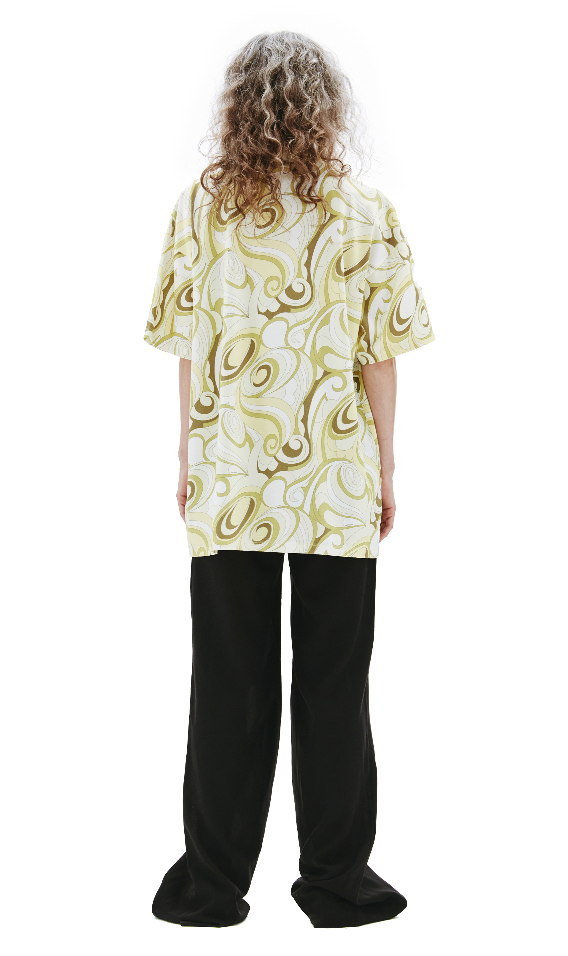 Raf Simons Желтая хлопковая футболка