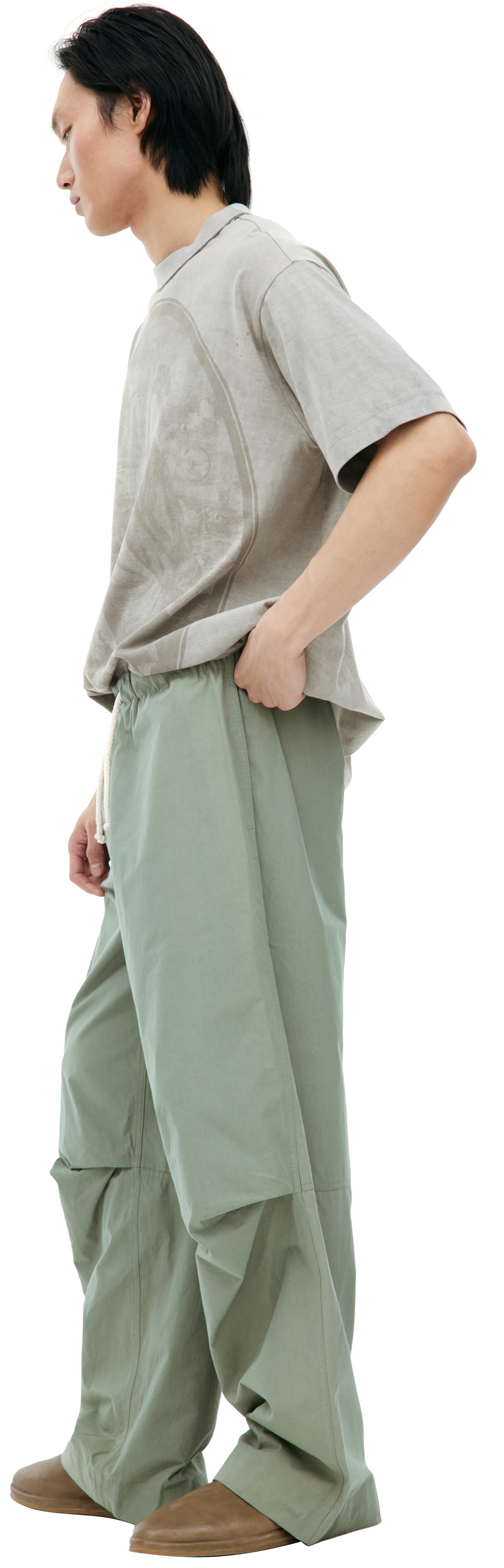 Jil Sander Зеленые брюки карго