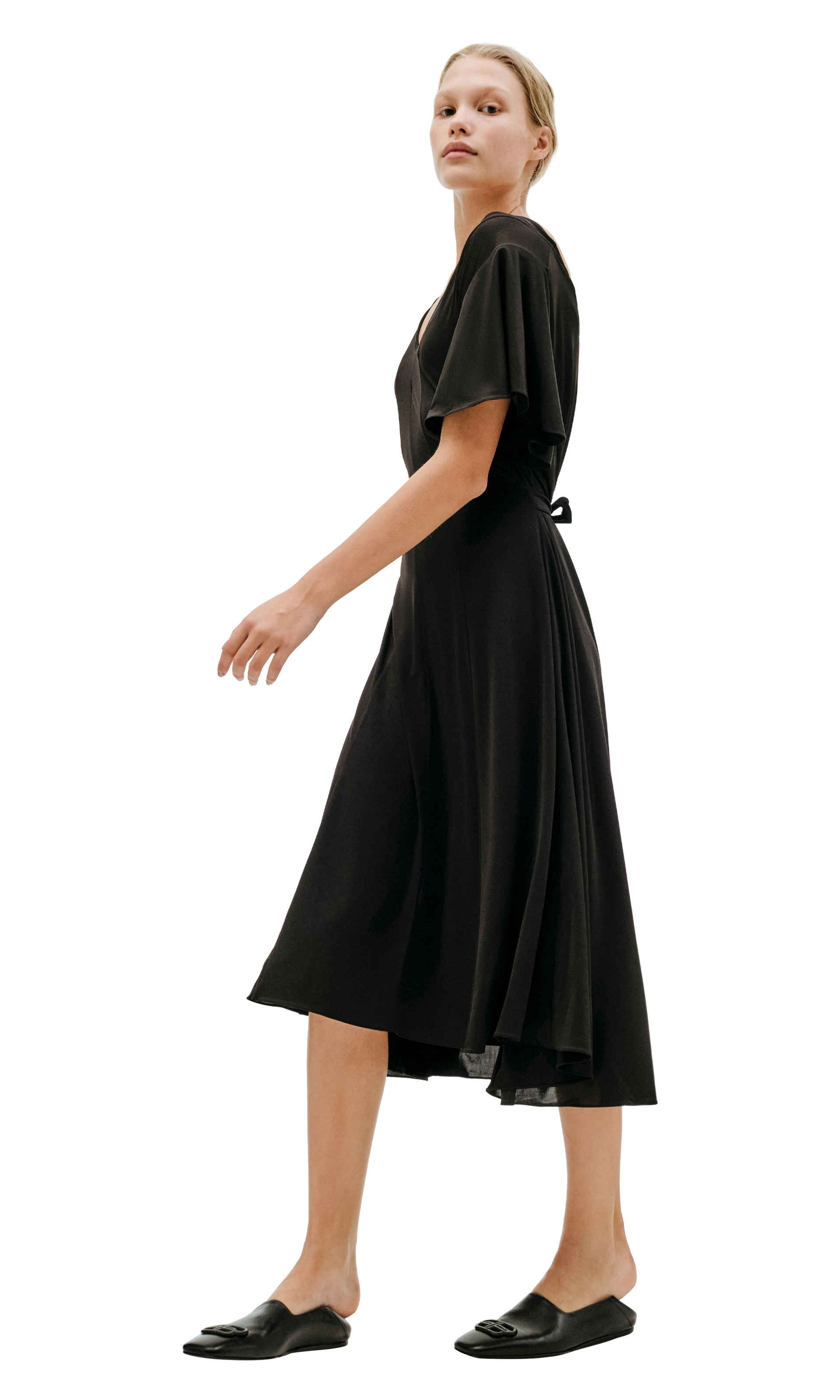 VETEMENTS Черное платье на пуговицах