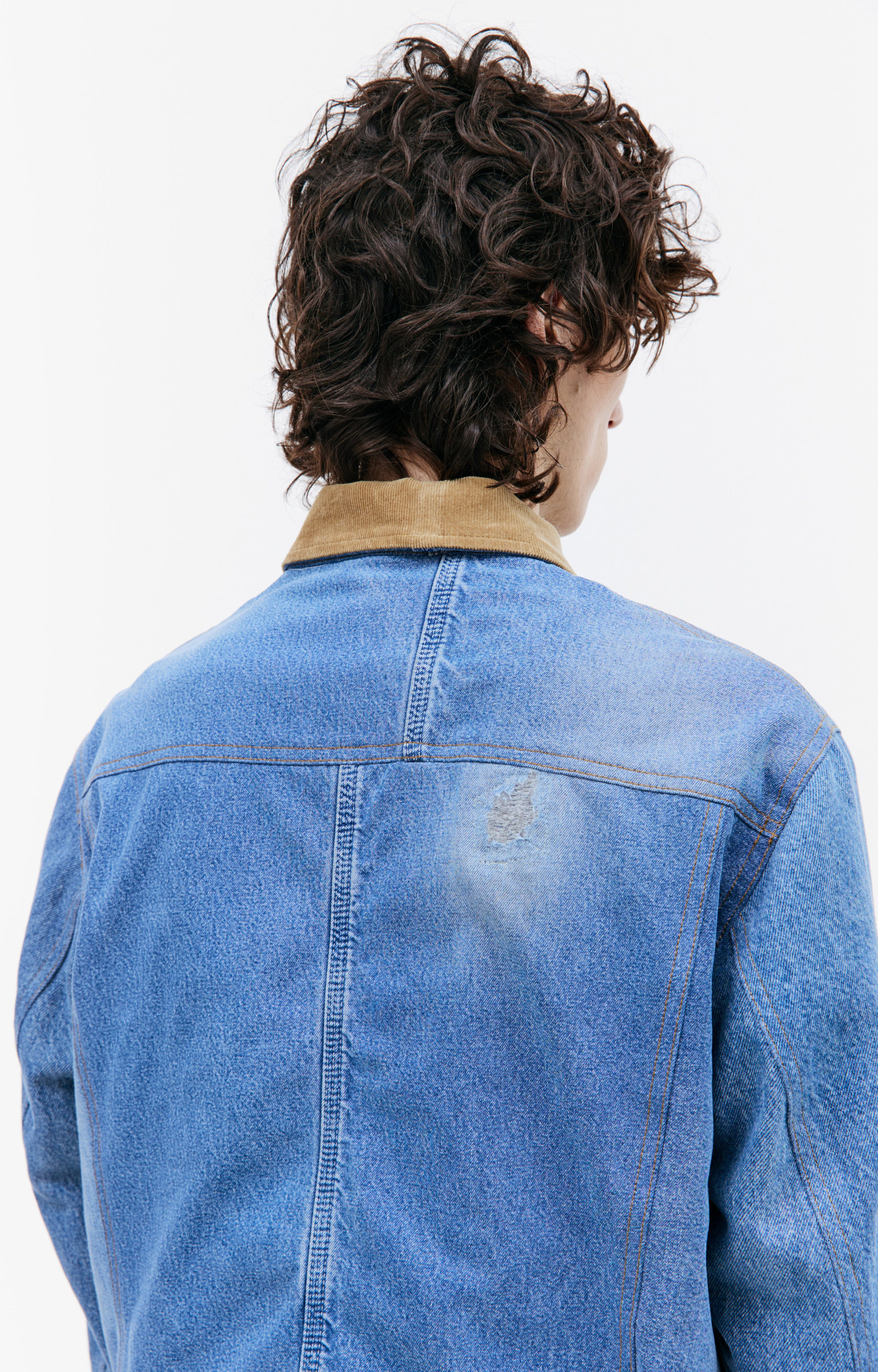 Greg Lauren Комбинированная куртка из винтажного денима