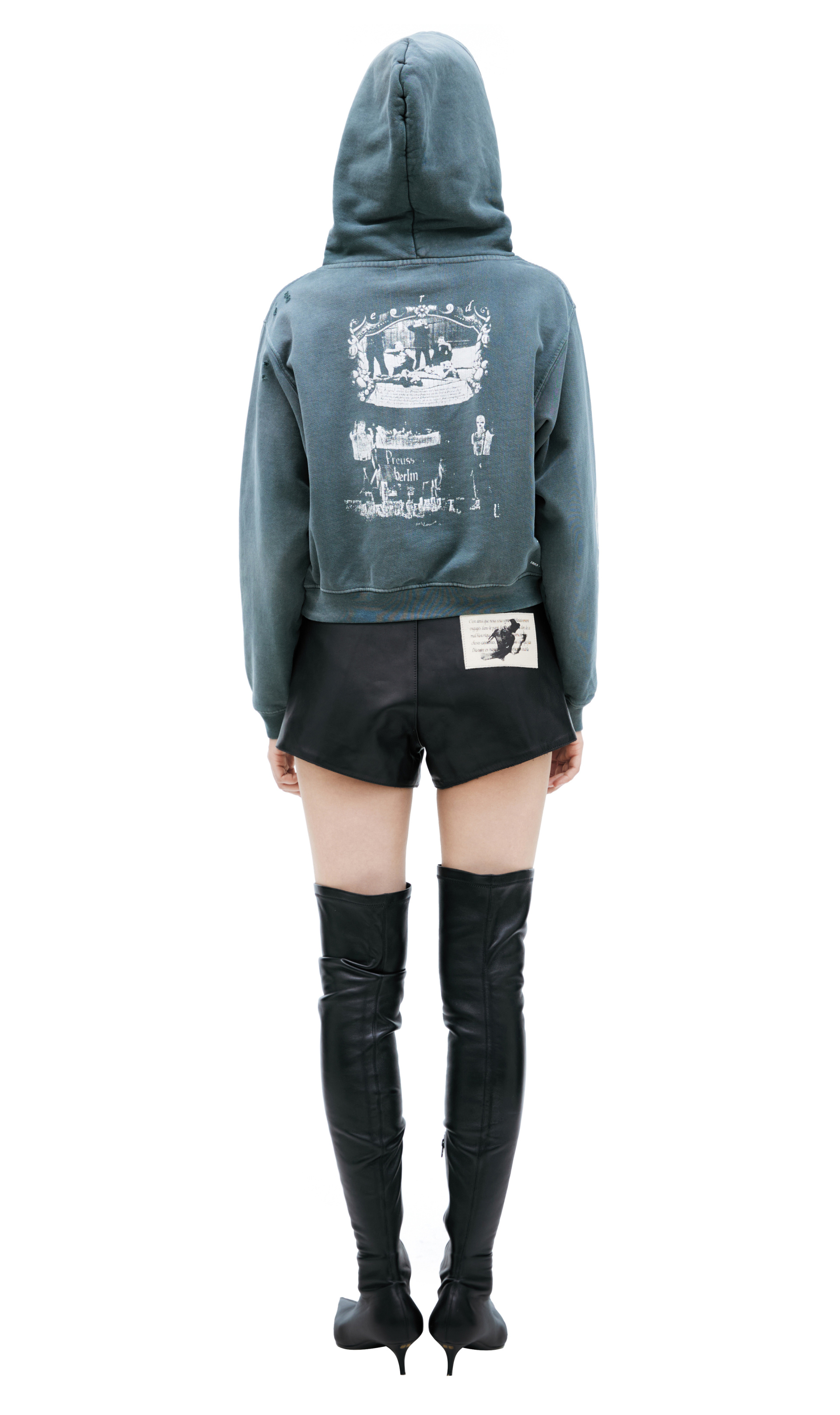 Enfants Riches Déprimés Зеленое худи с принтом