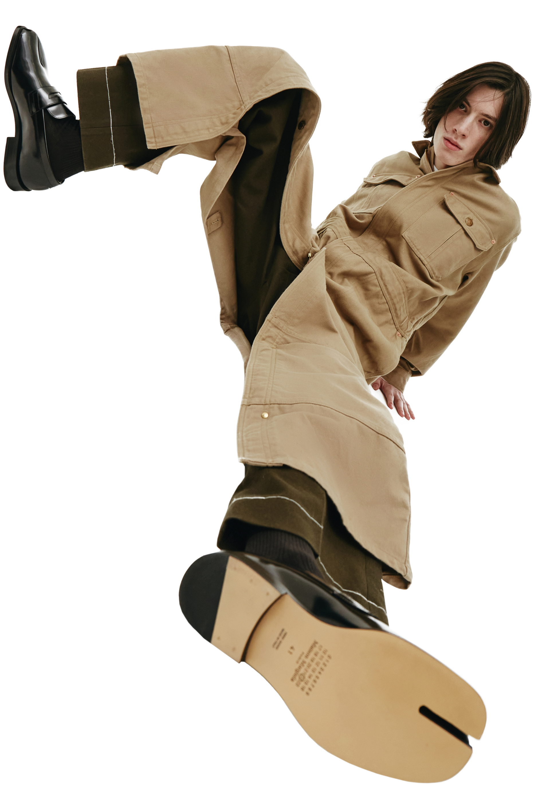 Doublet Песочный плащ из микса хлопка и шелка