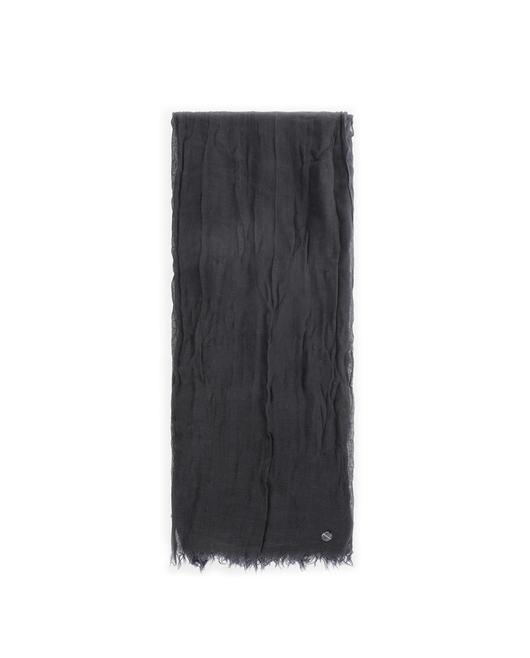 Ann Demeulemeester Черный шарф с бахрамой