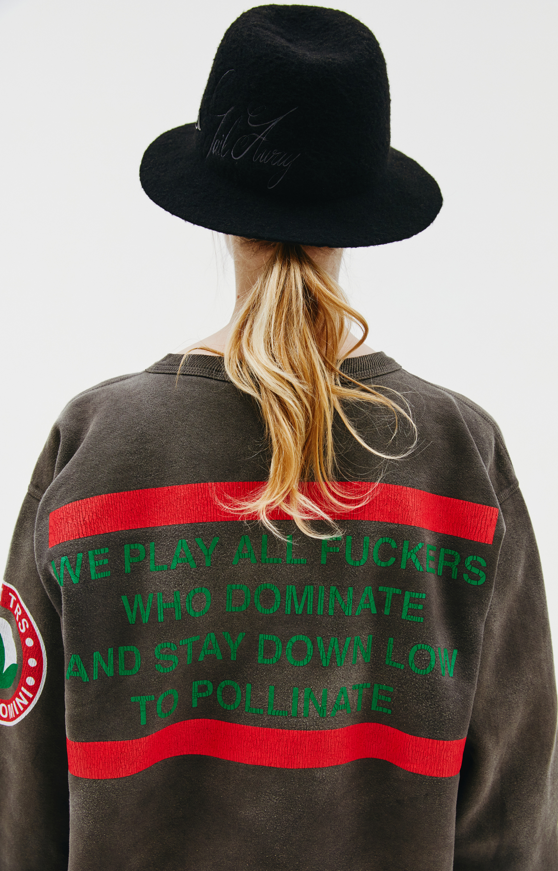 Saint Michael Серый свитшот с принтом