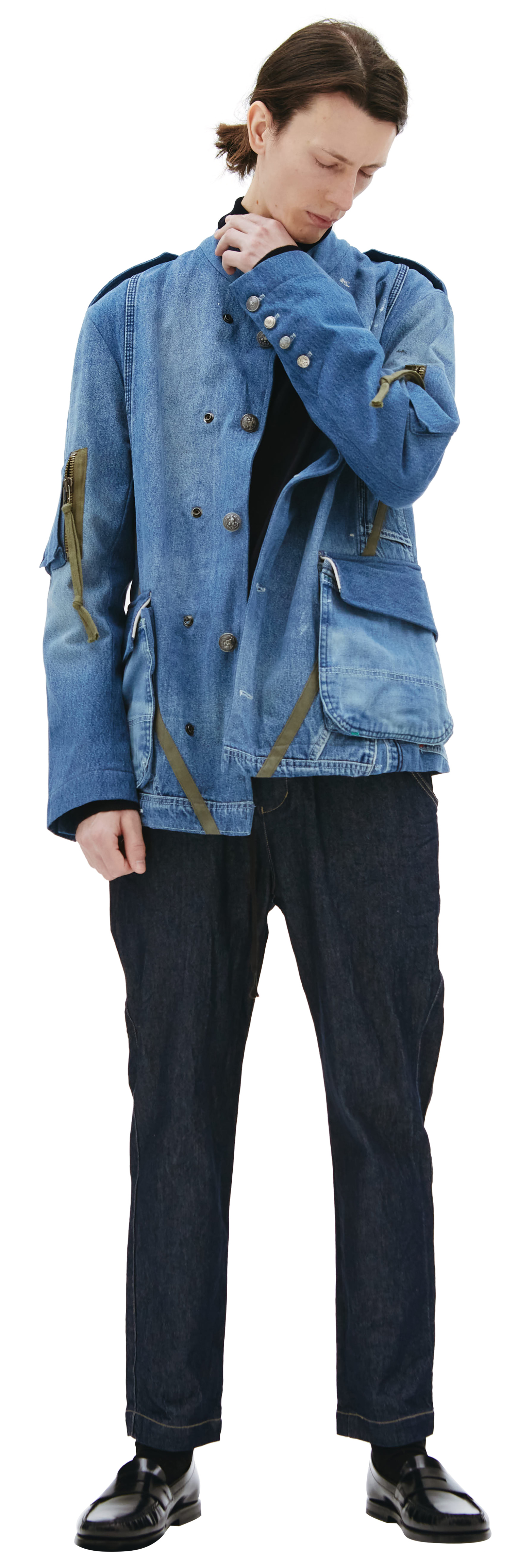 Greg Lauren Джинсовый пиджак Officer Ollie