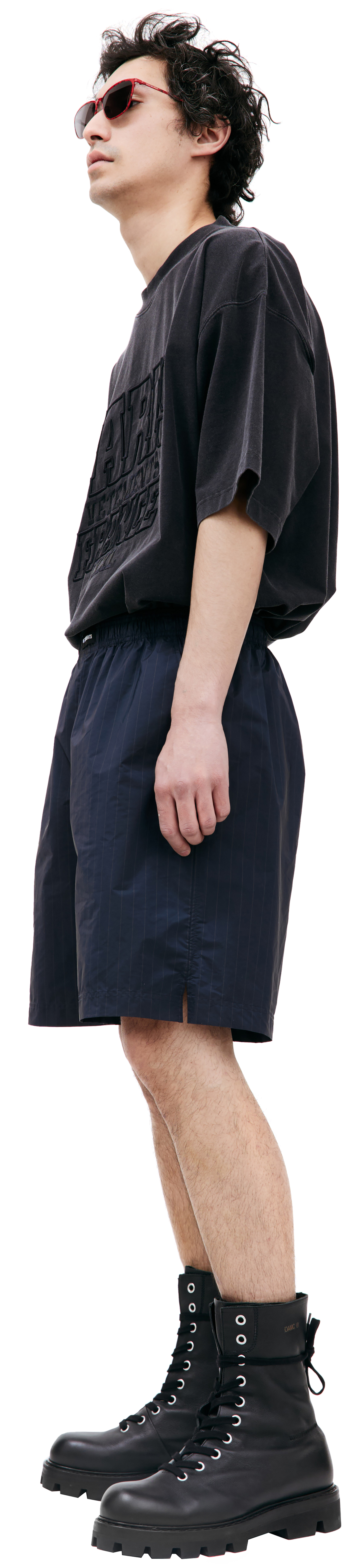 VETEMENTS Шорты в полоску с логотипом