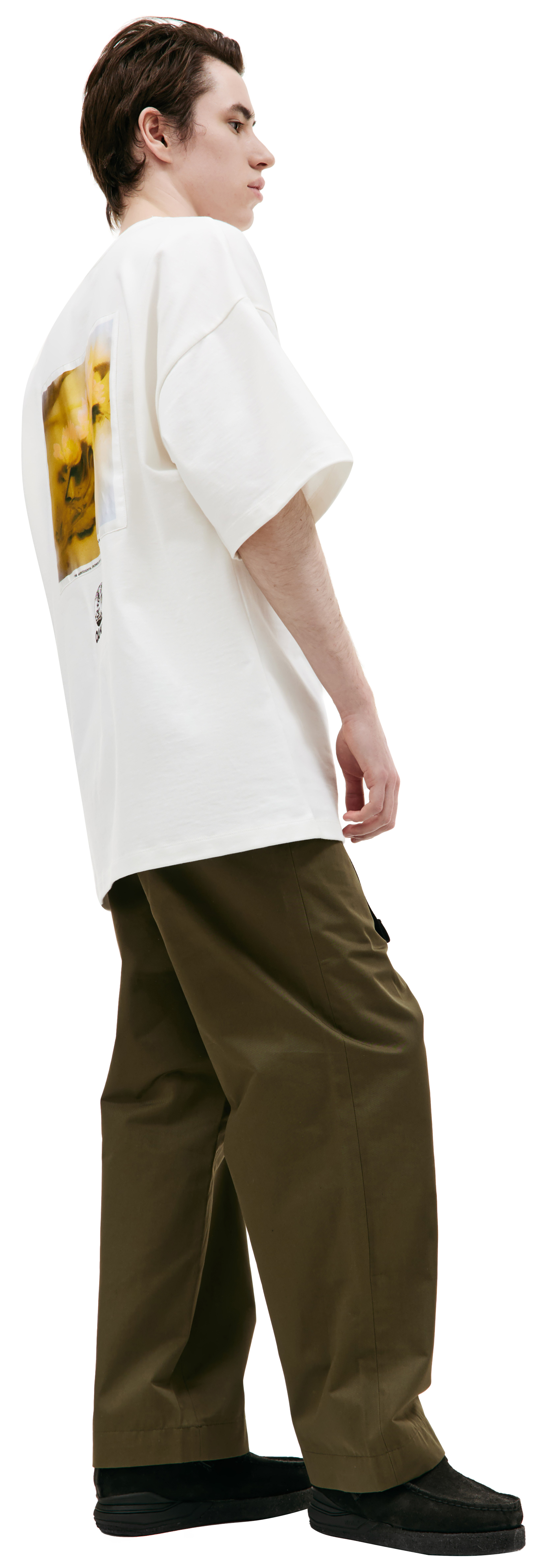 OAMC Белая футболка с шелковым патчем