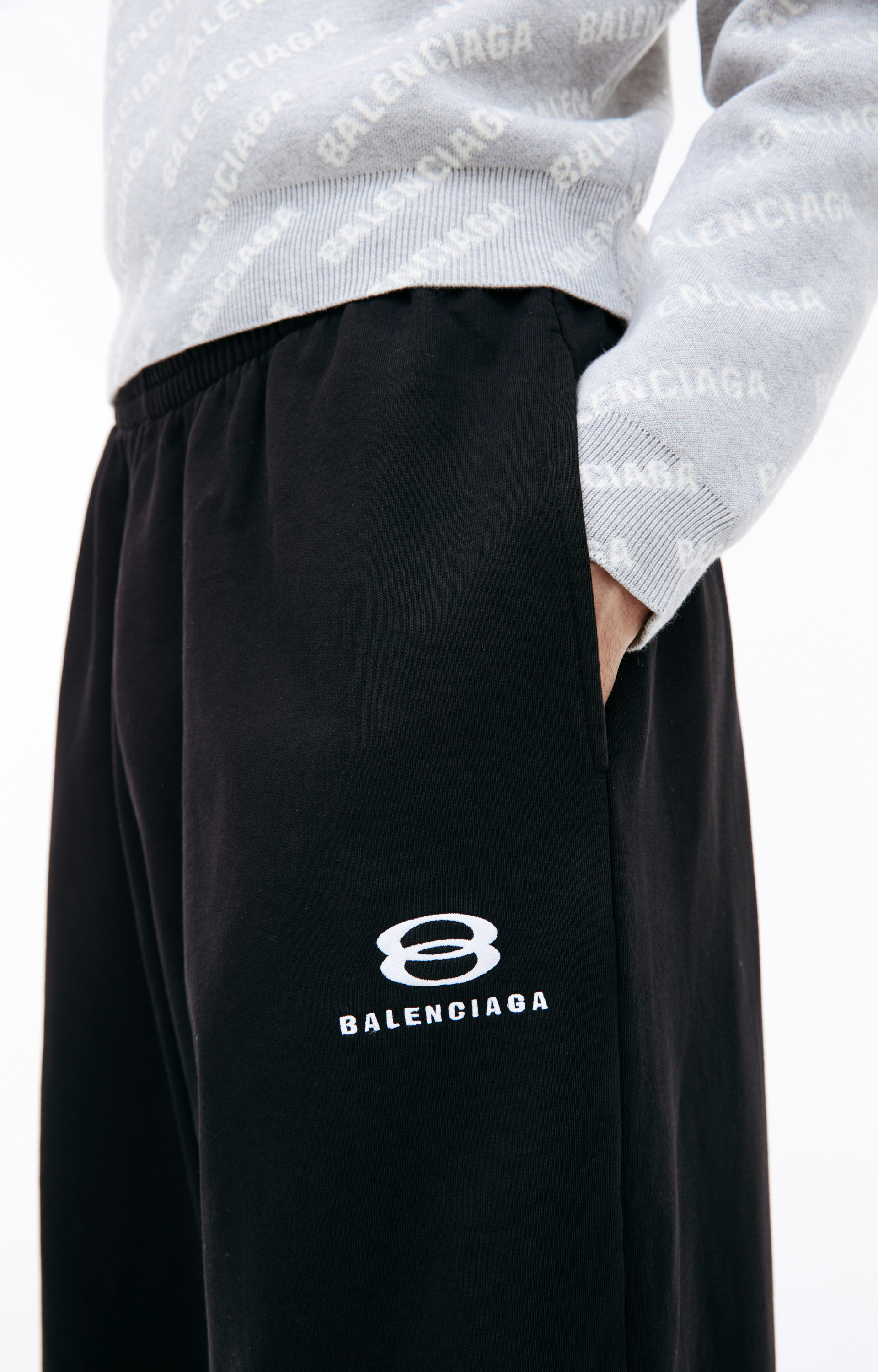 Balenciaga Черные брюки с логотипом