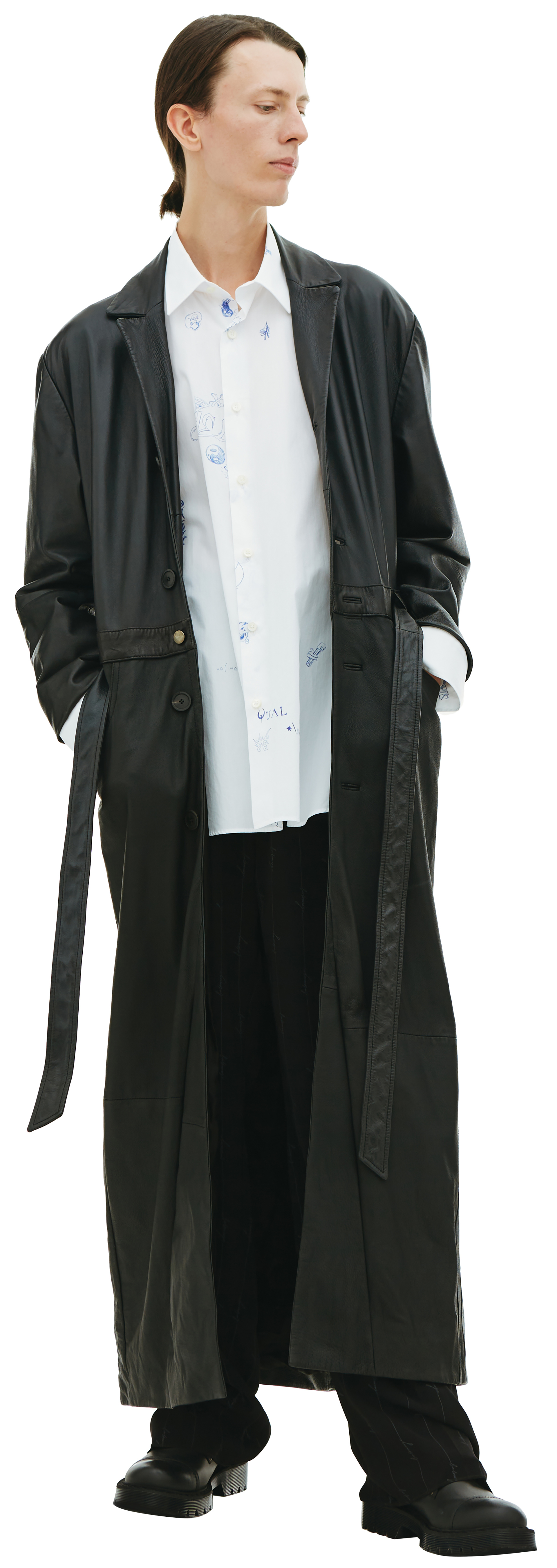 Balenciaga Кожаное пальто