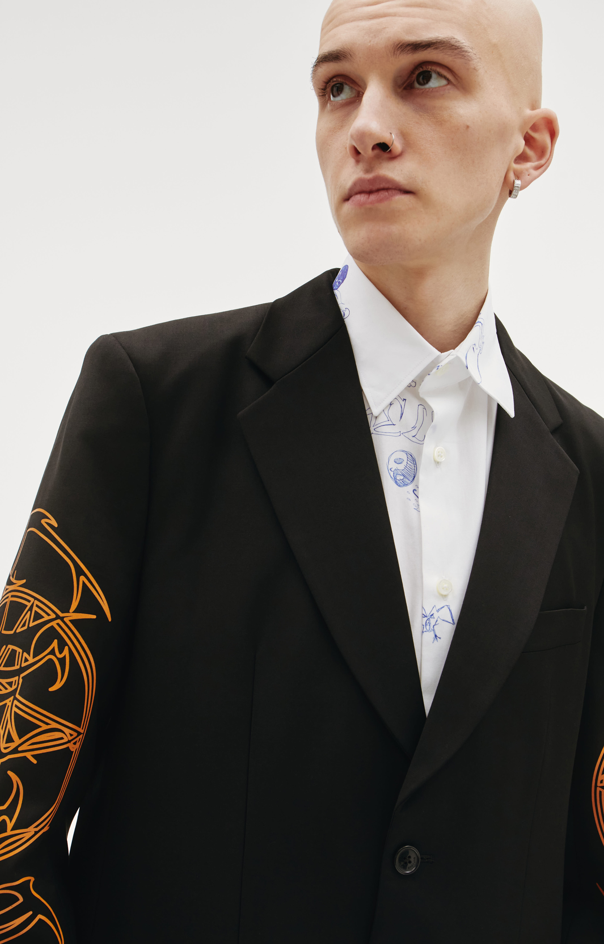 VETEMENTS Оверсайз жакет с принтами Trible