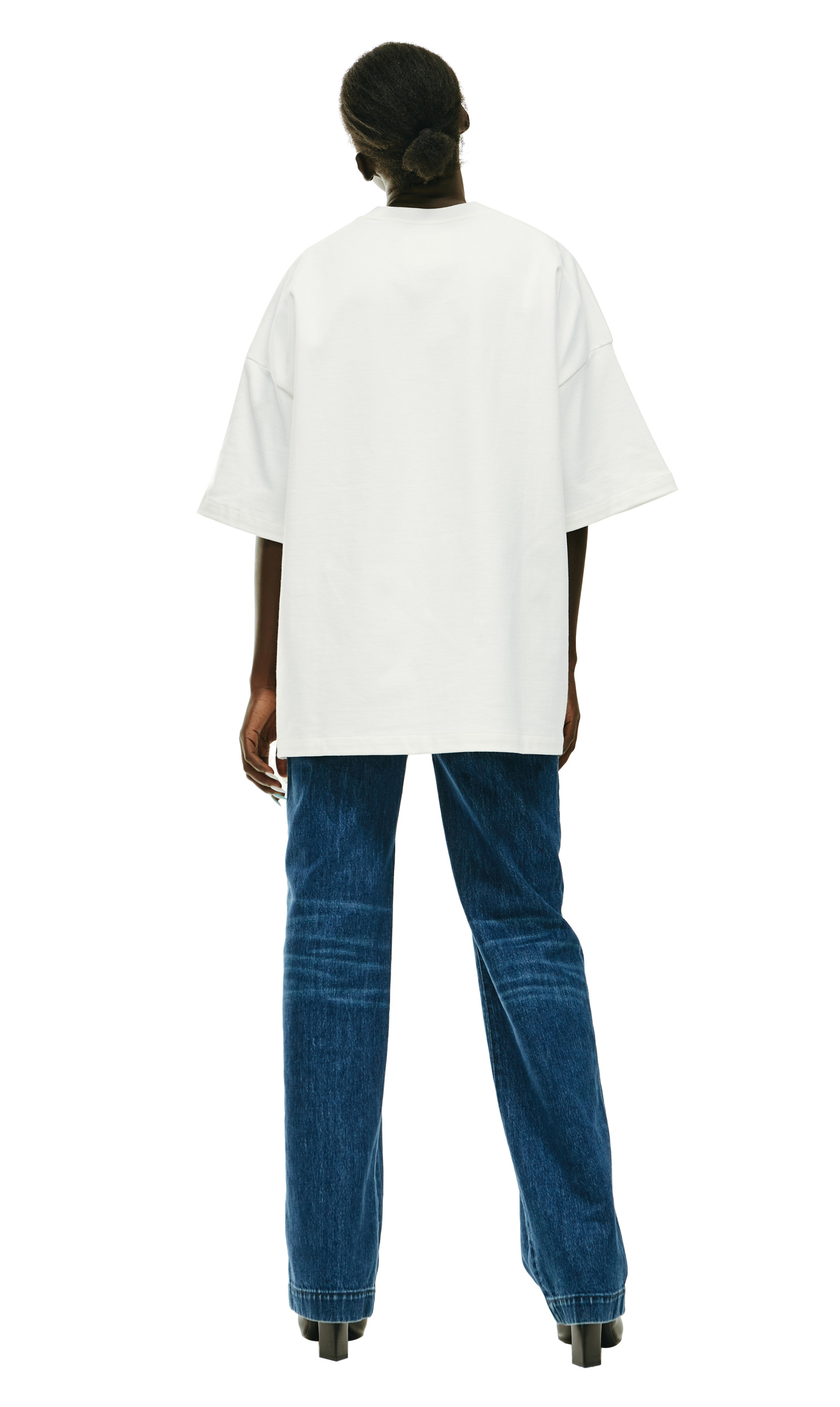 Jil Sander Оверсайз футболка с вышивкой Близнецы