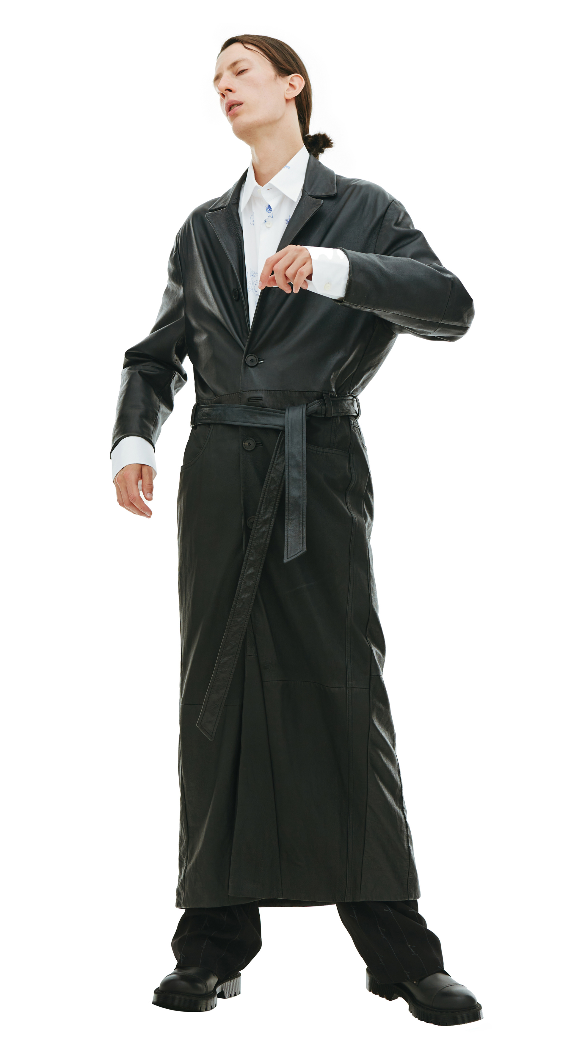 Balenciaga Кожаное пальто