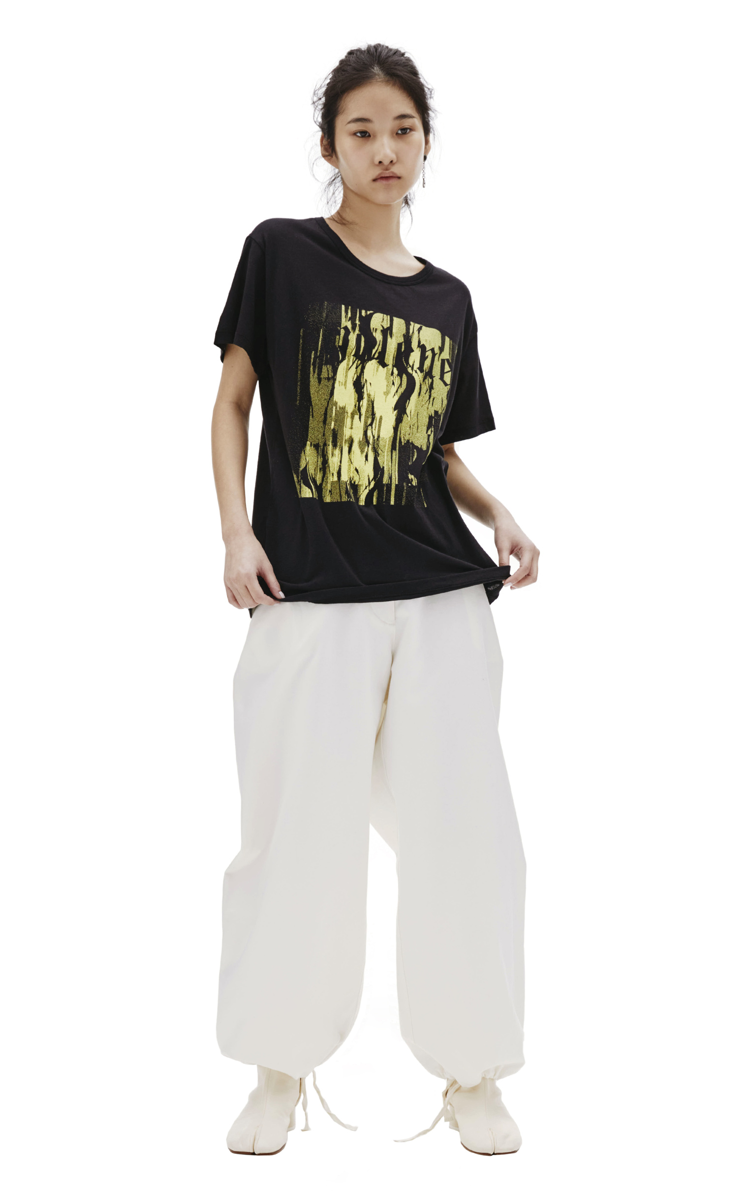 Ann Demeulemeester Черная футболка с вырезом на спине