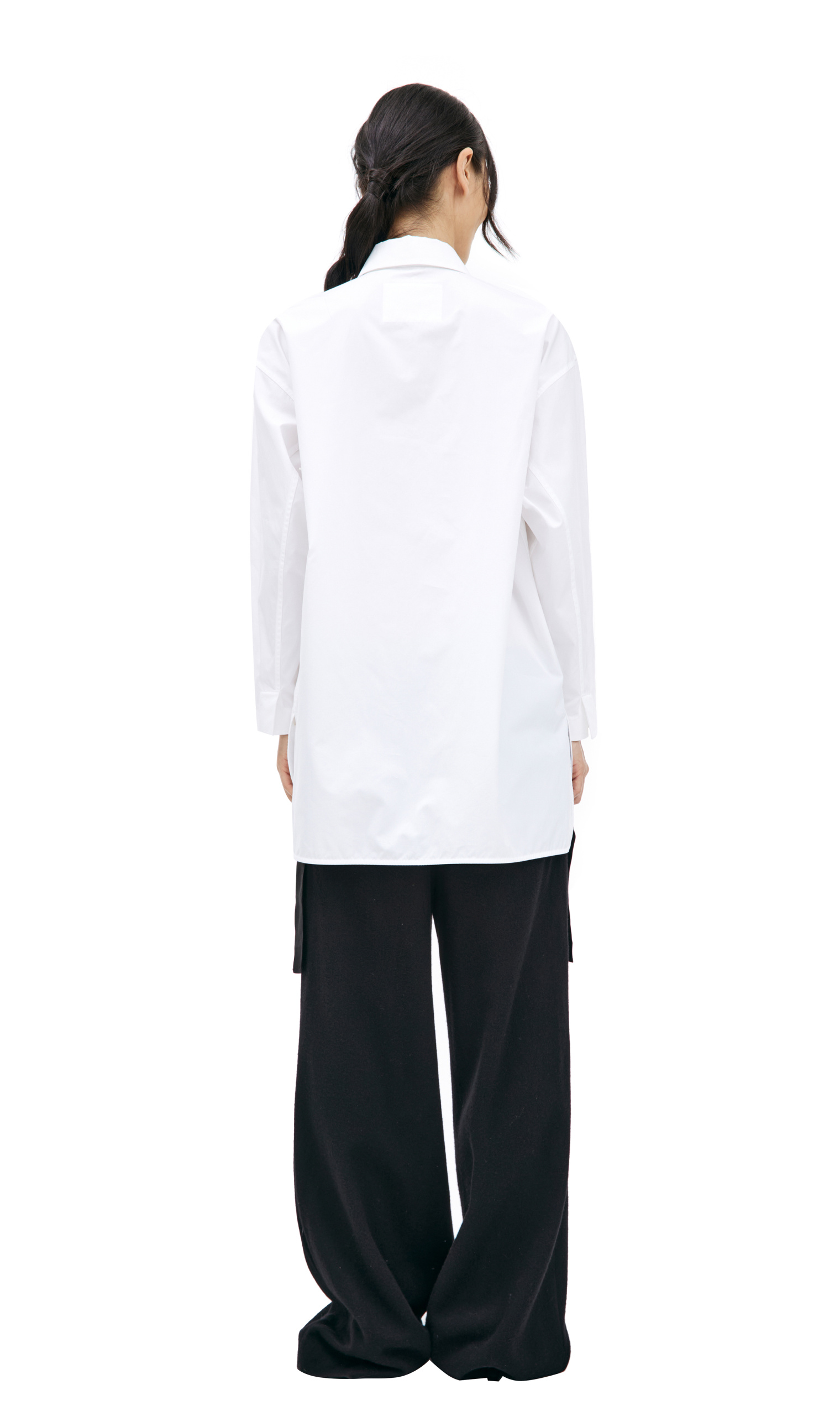 Jil Sander Белая рубашка из хлопка