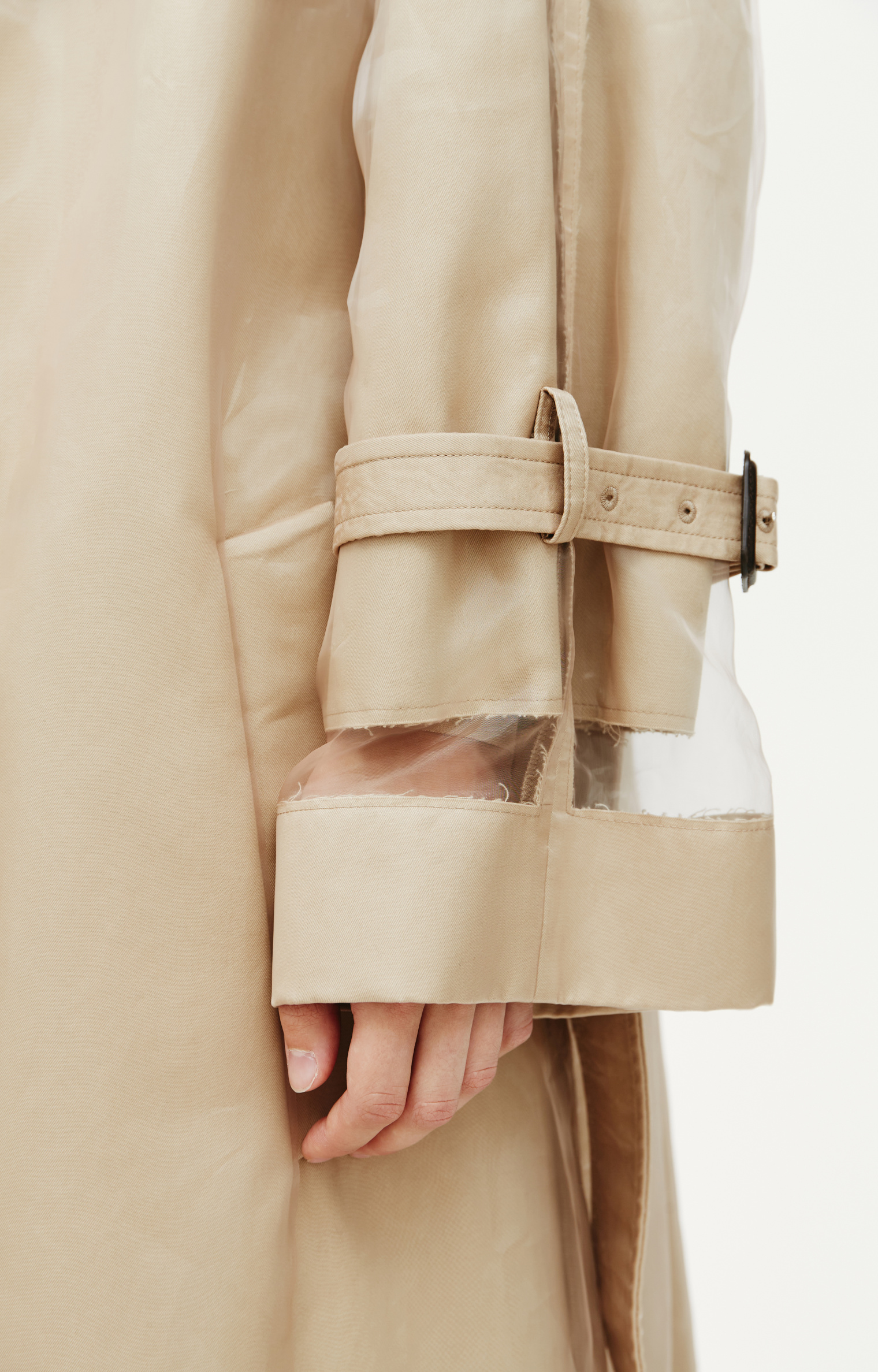 Maison Margiela Двухслойный бежевый тренч