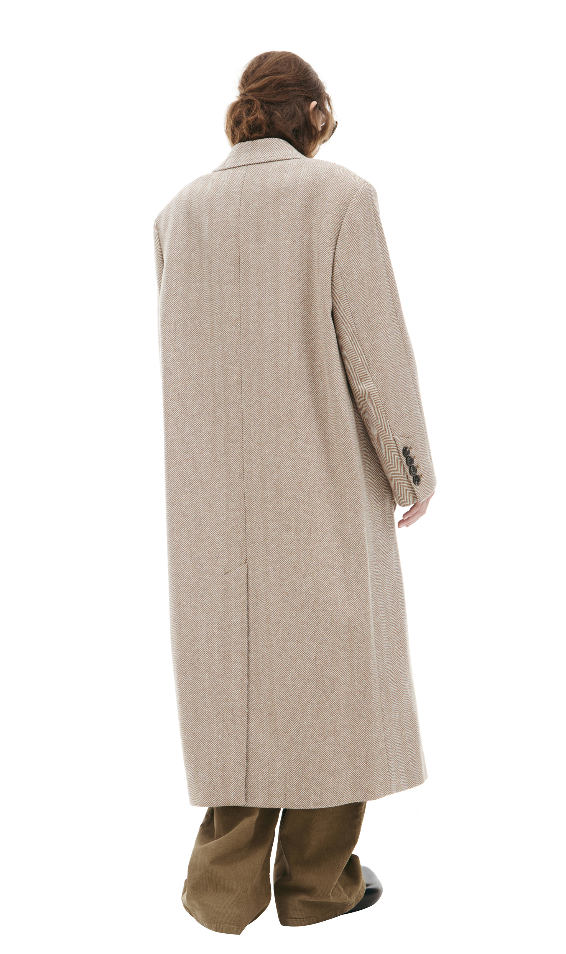 AMI PARIS Двубортное пальто из шерсти